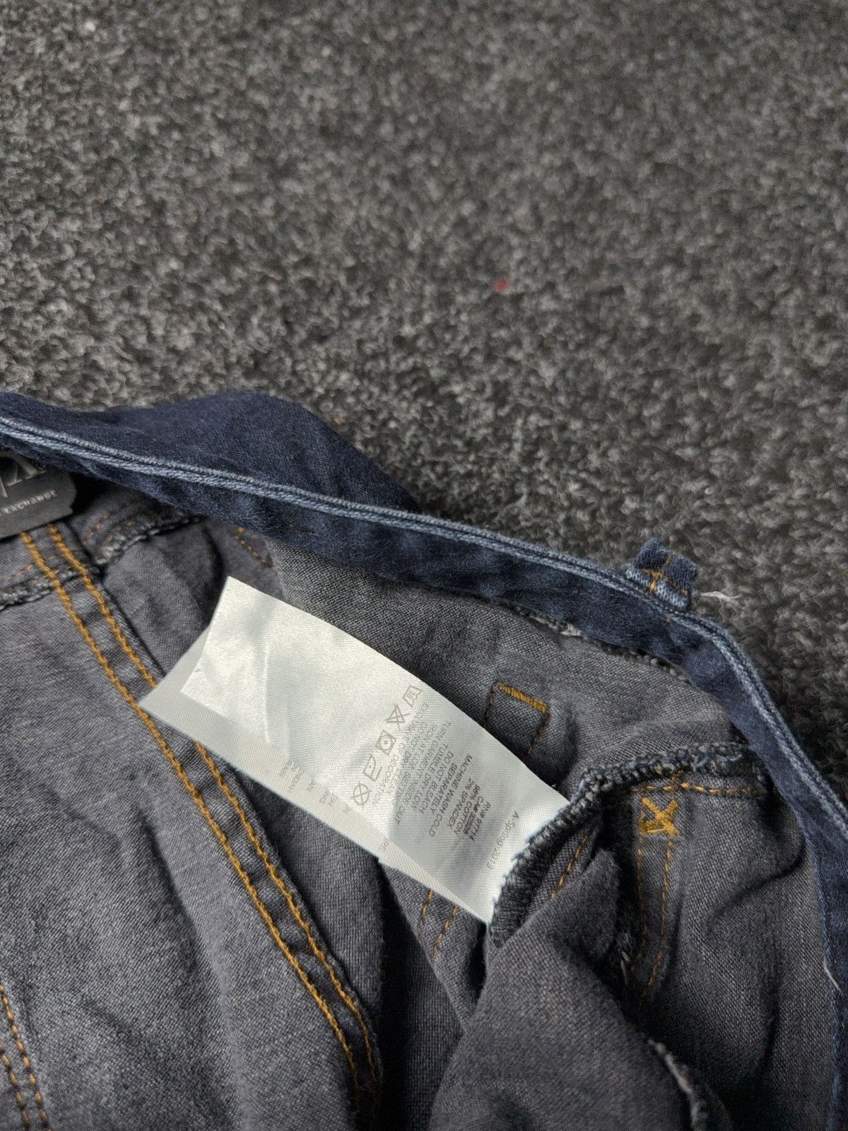 Armani Exchange Luxury Y2K Armani Exchange Slim Fit Dark Blue Stretch Jeans Size 30" / US 8 / IT 44 - 9 Thumbnail