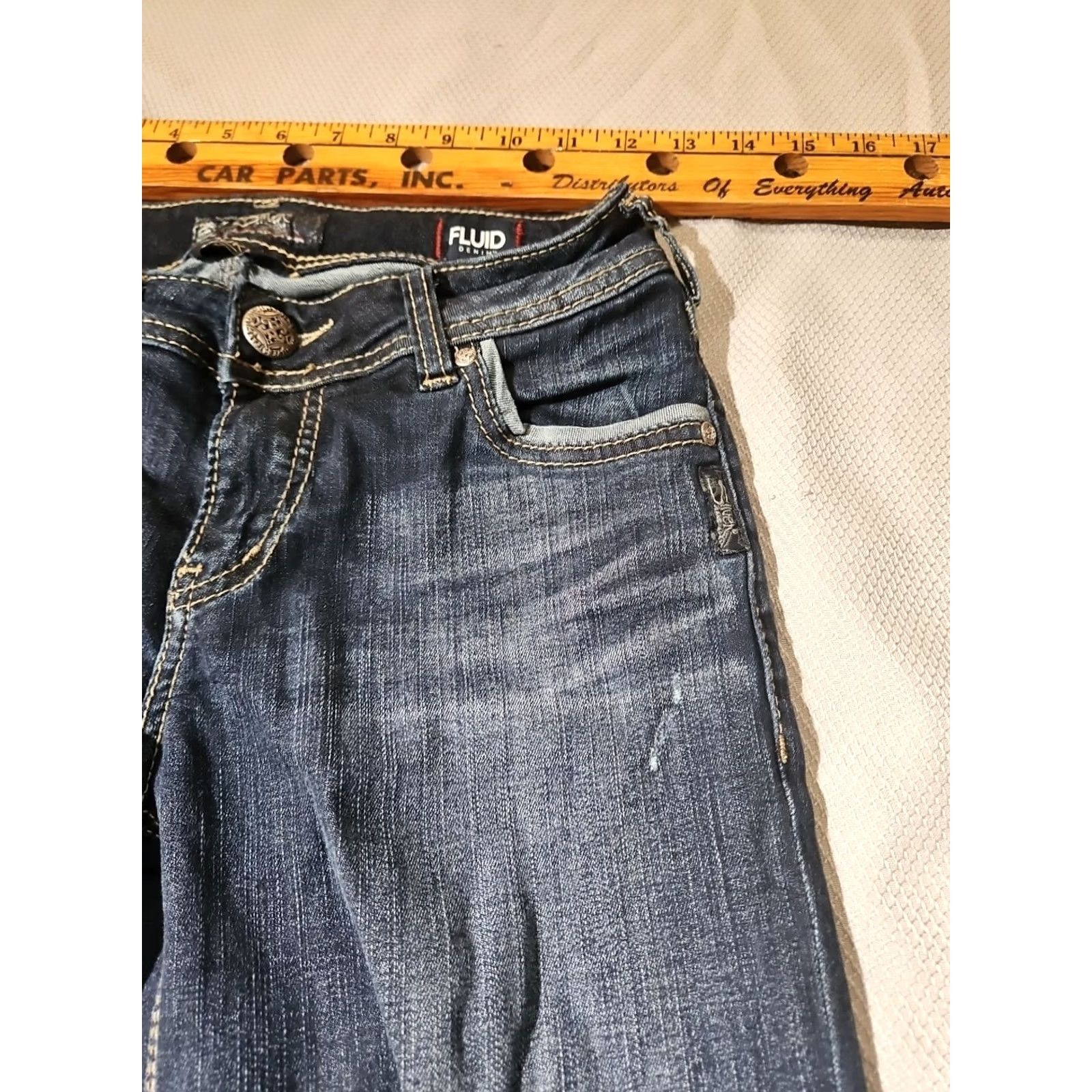 Silver Jeans Co. Silver Jeans Womens Bootcut Jeans 26x32 Suki Blue Denim Stretch Whisker 5-Pocket Regular Rise Adult Womens Jeans Size 26" / US 2 / IT 38 - 7 Thumbnail