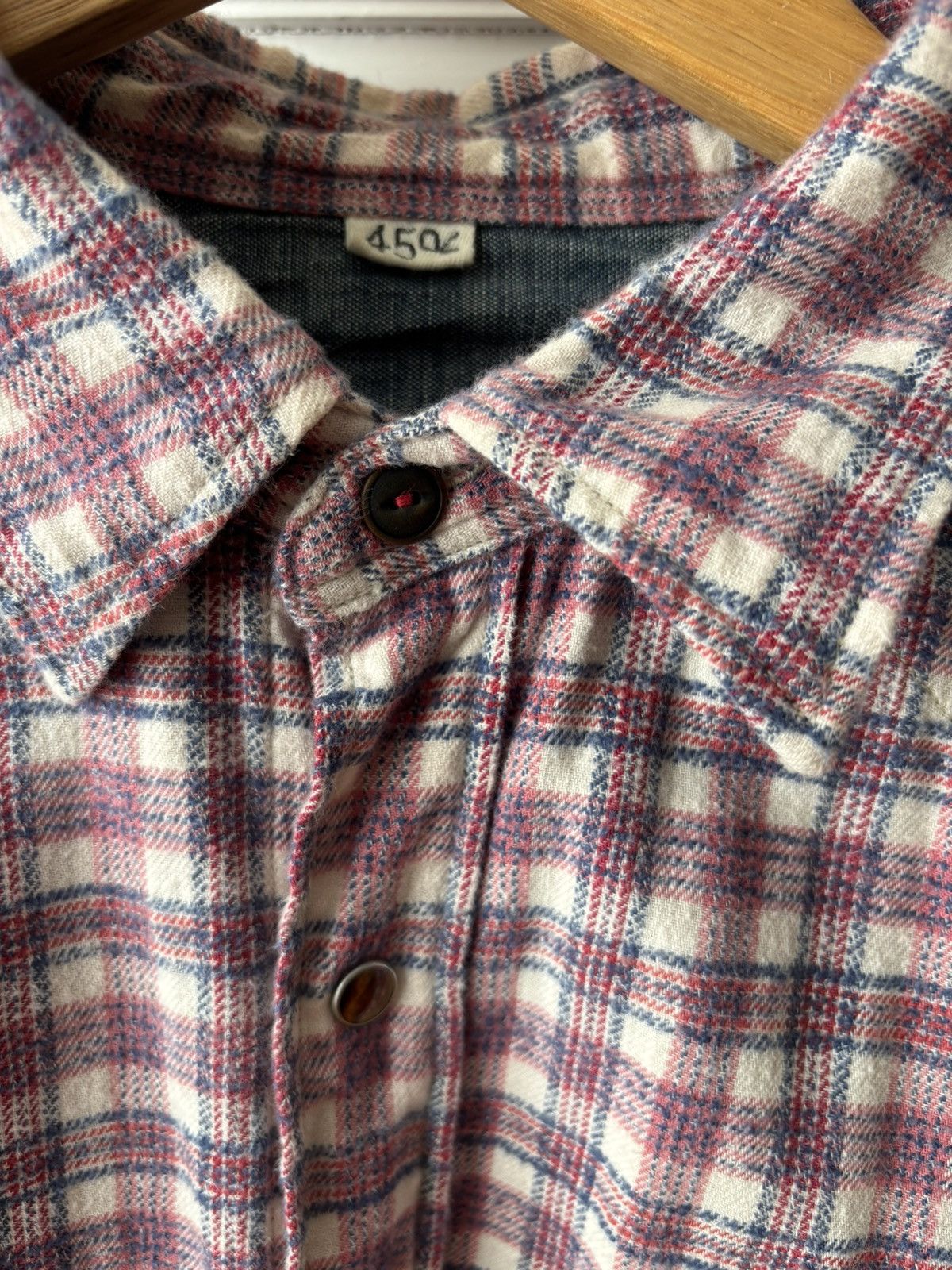 45rpm 45R pink plain eastern flannel shirt - size 4 Size US M / EU 48-50 / 2 - 3 Thumbnail