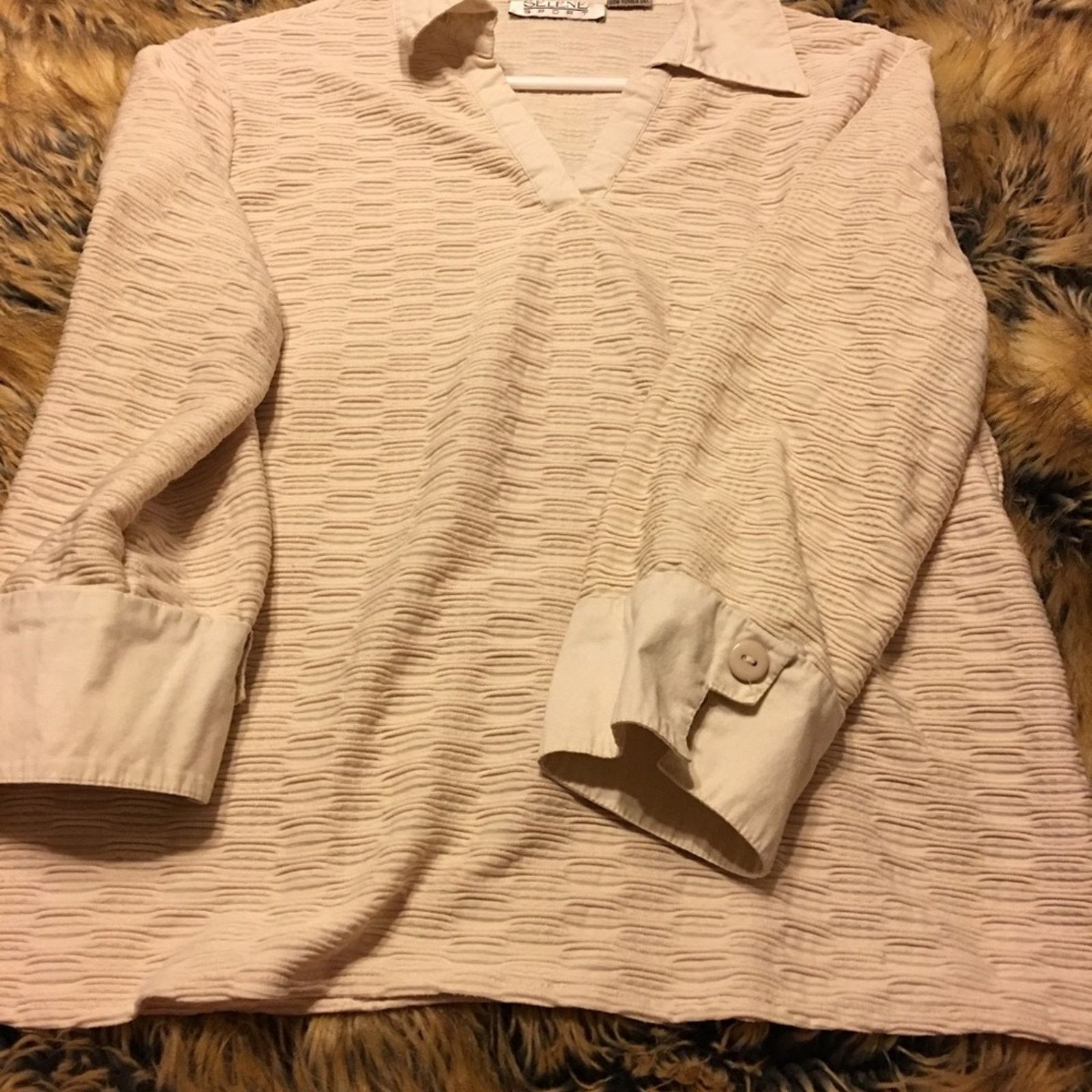 Other Selene Sport tan textured fabric collared top M Size M / US 6-8 / IT 42-44 - 5 Thumbnail