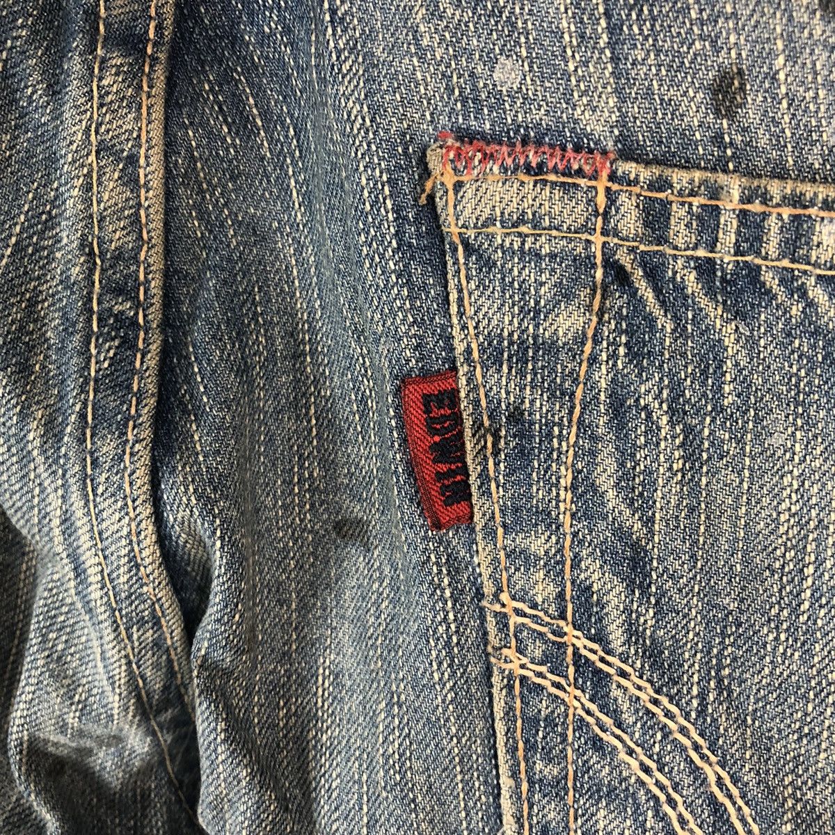 Edwin DLL Edwin Blue Stripe Distressed Denim Pants #C006 Size US 31 - 22 Thumbnail