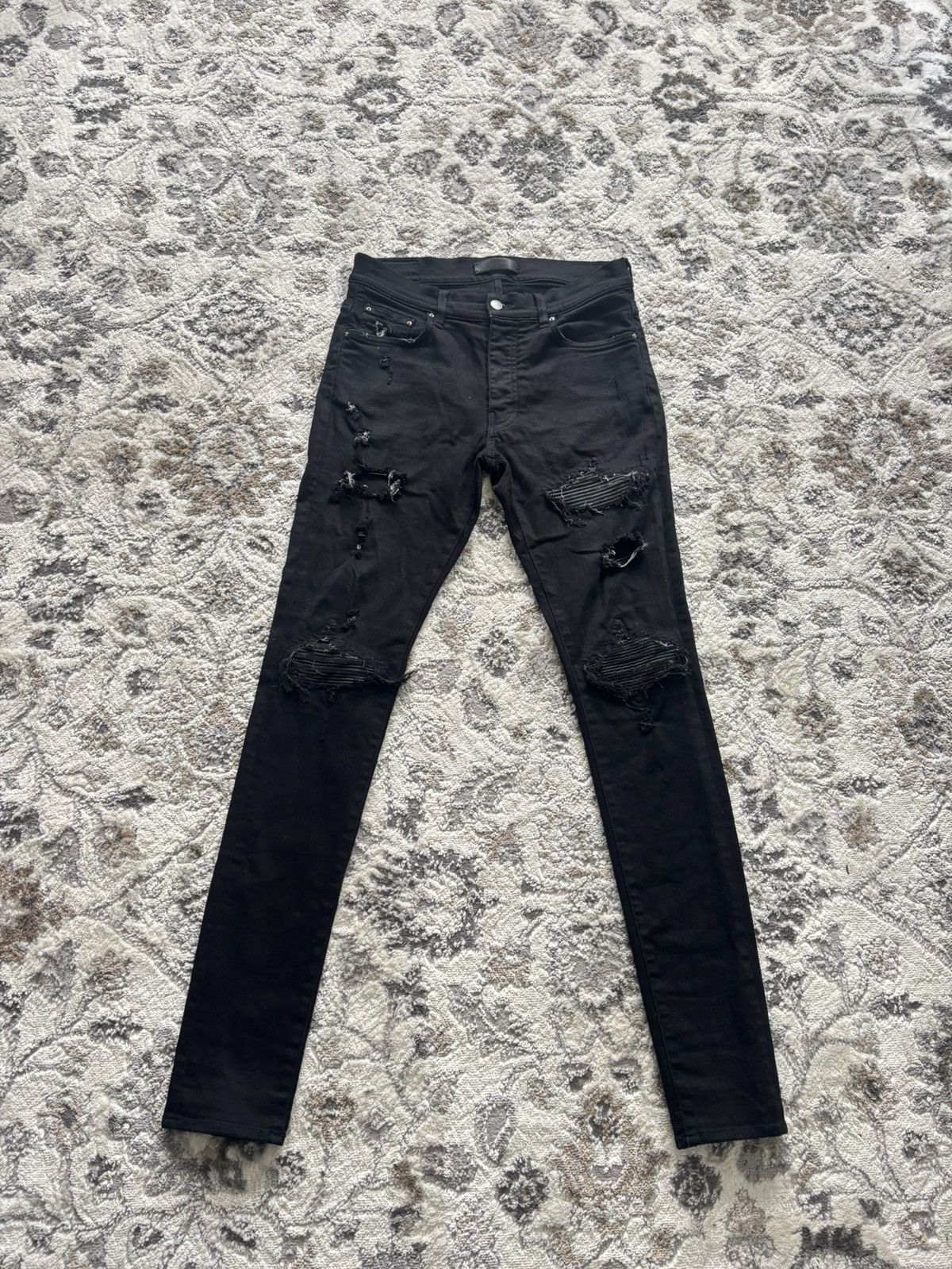 Amiri Amiri MX1 Black On Black Patch Size US 32 / EU 48 - 1 Thumbnail