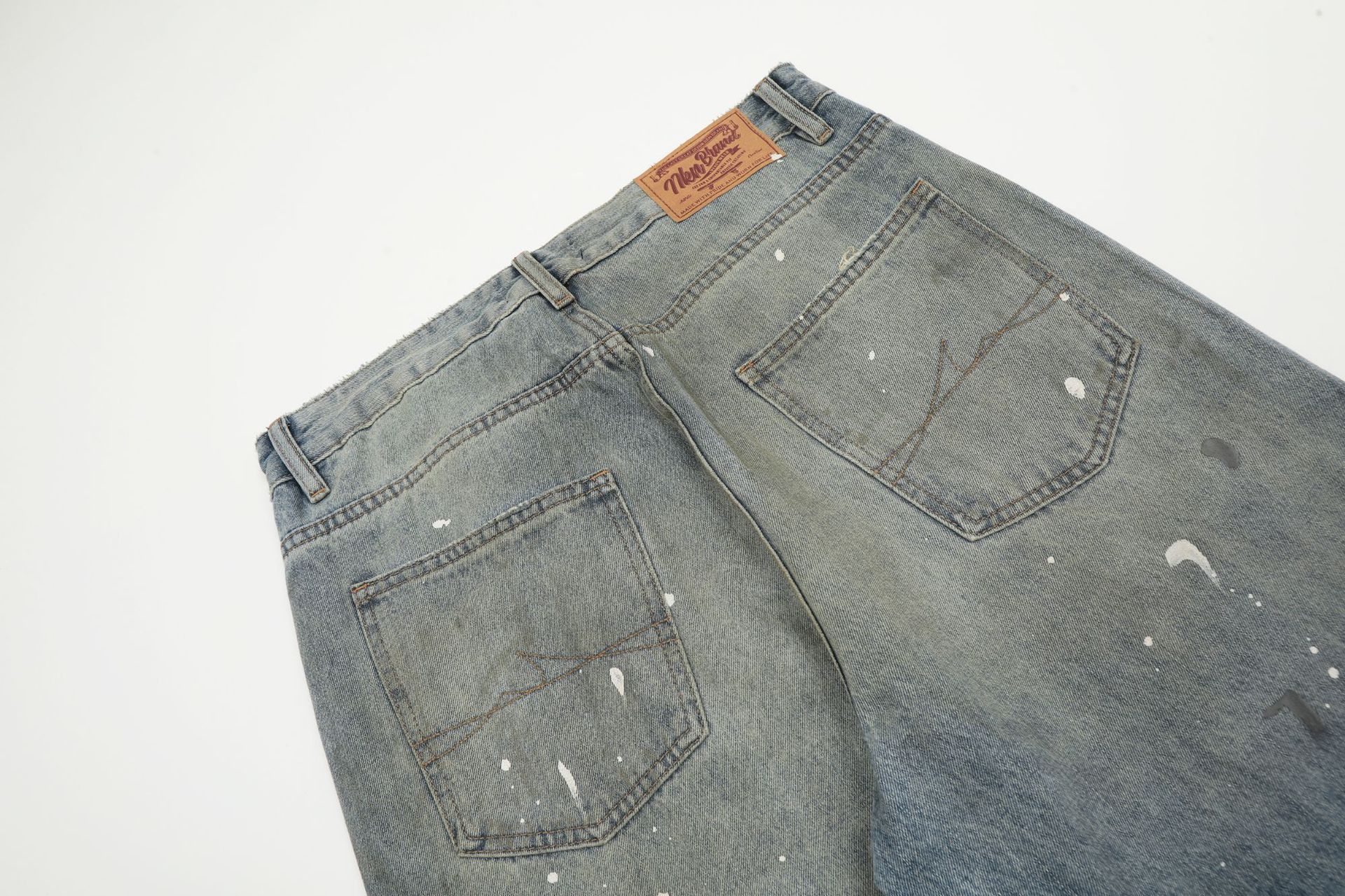 Japanese Brand × Jean American ink-splashed loose casual wide-leg gradient jeans Size US 32 / EU 48 - 5 Thumbnail