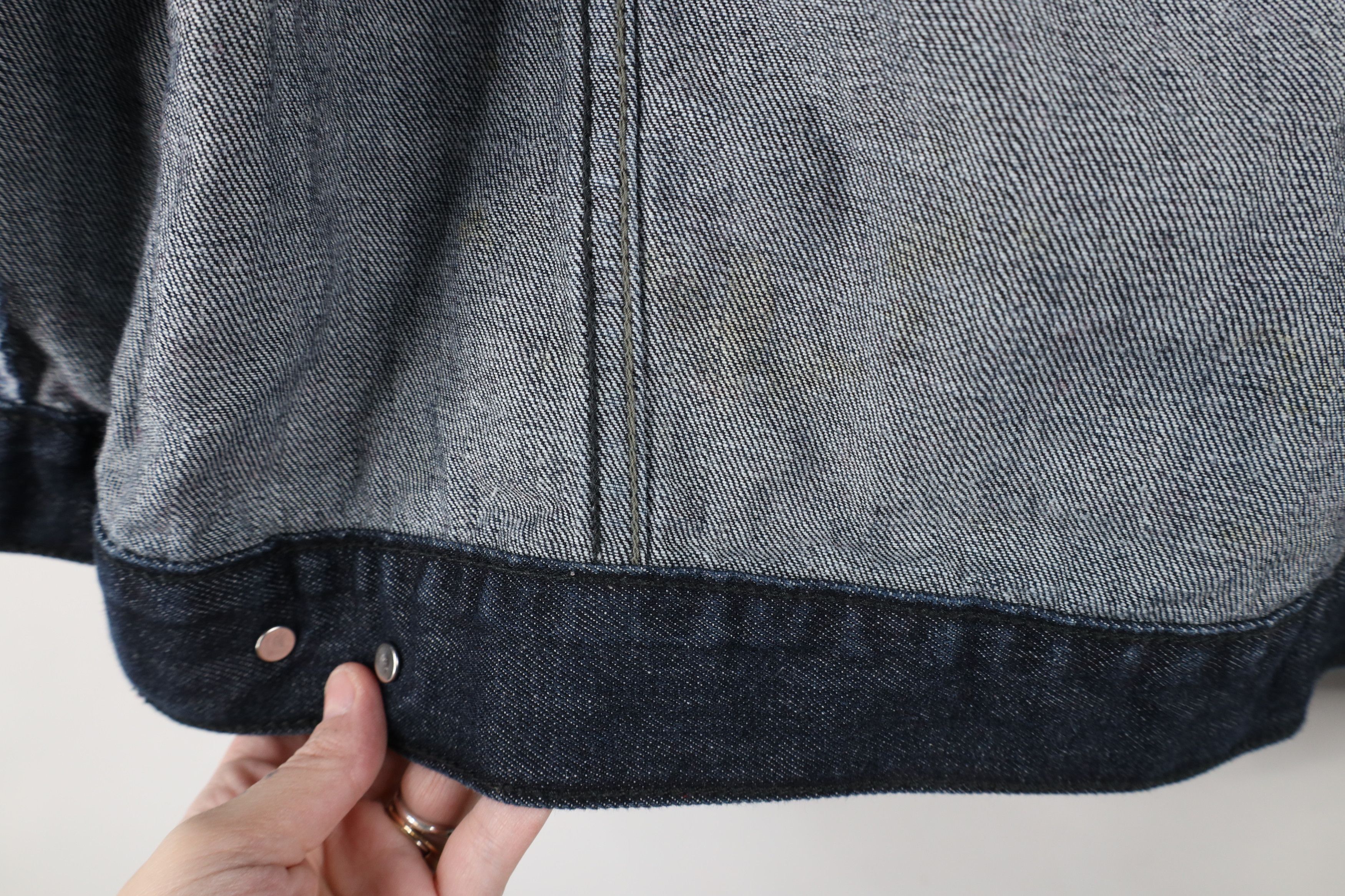 Levi's × Vintage Vintage Y2K Levis Denim Jean Trucker Jacket Indigo Cotton Size L / US 10 / IT 46 - 8 Thumbnail