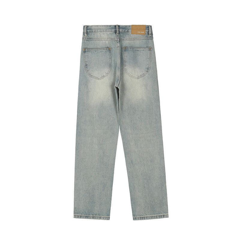 Japanese Brand × Jean Straight loose casual knee washed jeans y2k Size US 32 / EU 48 - 2 Thumbnail