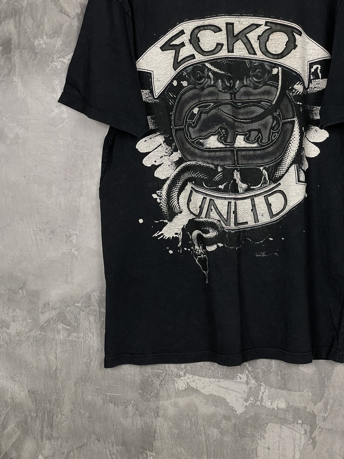 Ecko Unltd. × Vintage Vintage Y2K Ecko Unltd Affliction Style Black Skull T-Shirt Size US M / EU 48-50 / 2 - 5 Thumbnail