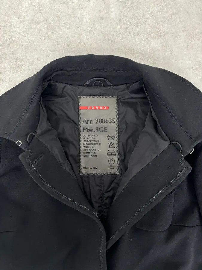 Prada 2000s Prada Black Nylon Long Premium Jacket Size US M / EU 48-50 / 2 - 8 Thumbnail