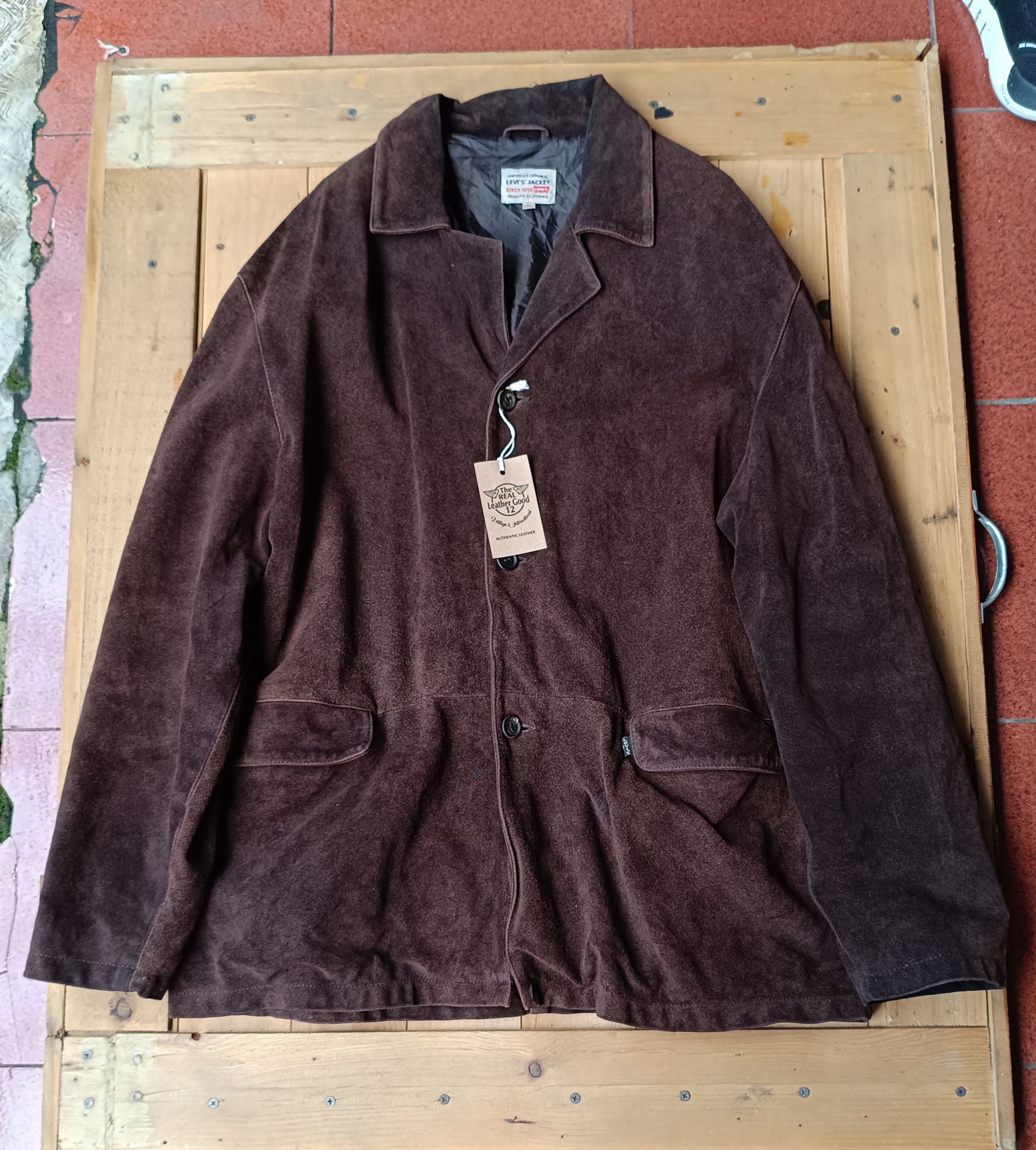 Levi's LEVI'S AMERICA'S ORIGINAL LEATHER SUEDE CHORE WORKS JACKET Size US L / EU 52-54 / 3 - 12 Thumbnail