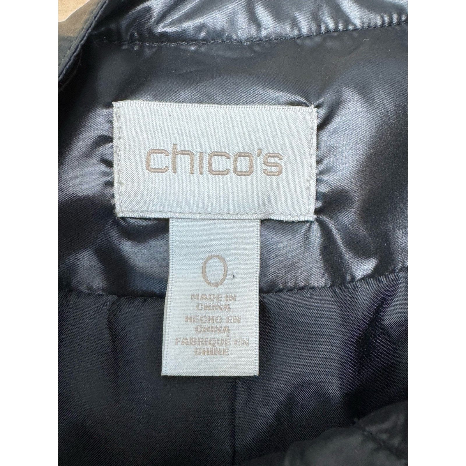 Chicos Chico’s Women’s Size 0/S Chevron Quilted Jacket Stretch Size S / US 4 / IT 40 - 7 Thumbnail