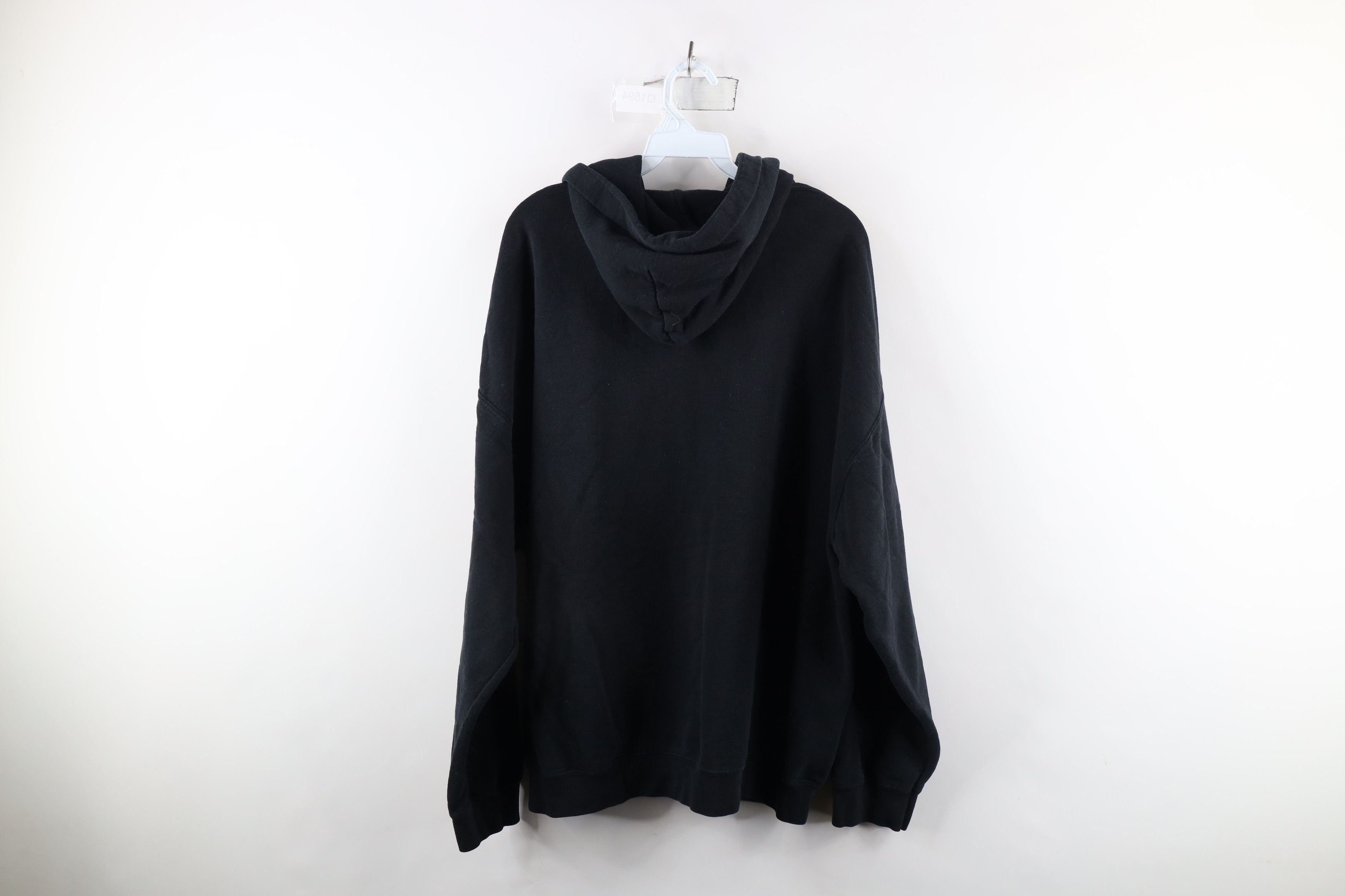 Vintage Vintage 90s Streetwear Blank Hoodie Sweatshirt Black Size US XXL / EU 58 / 5 - 9 Thumbnail