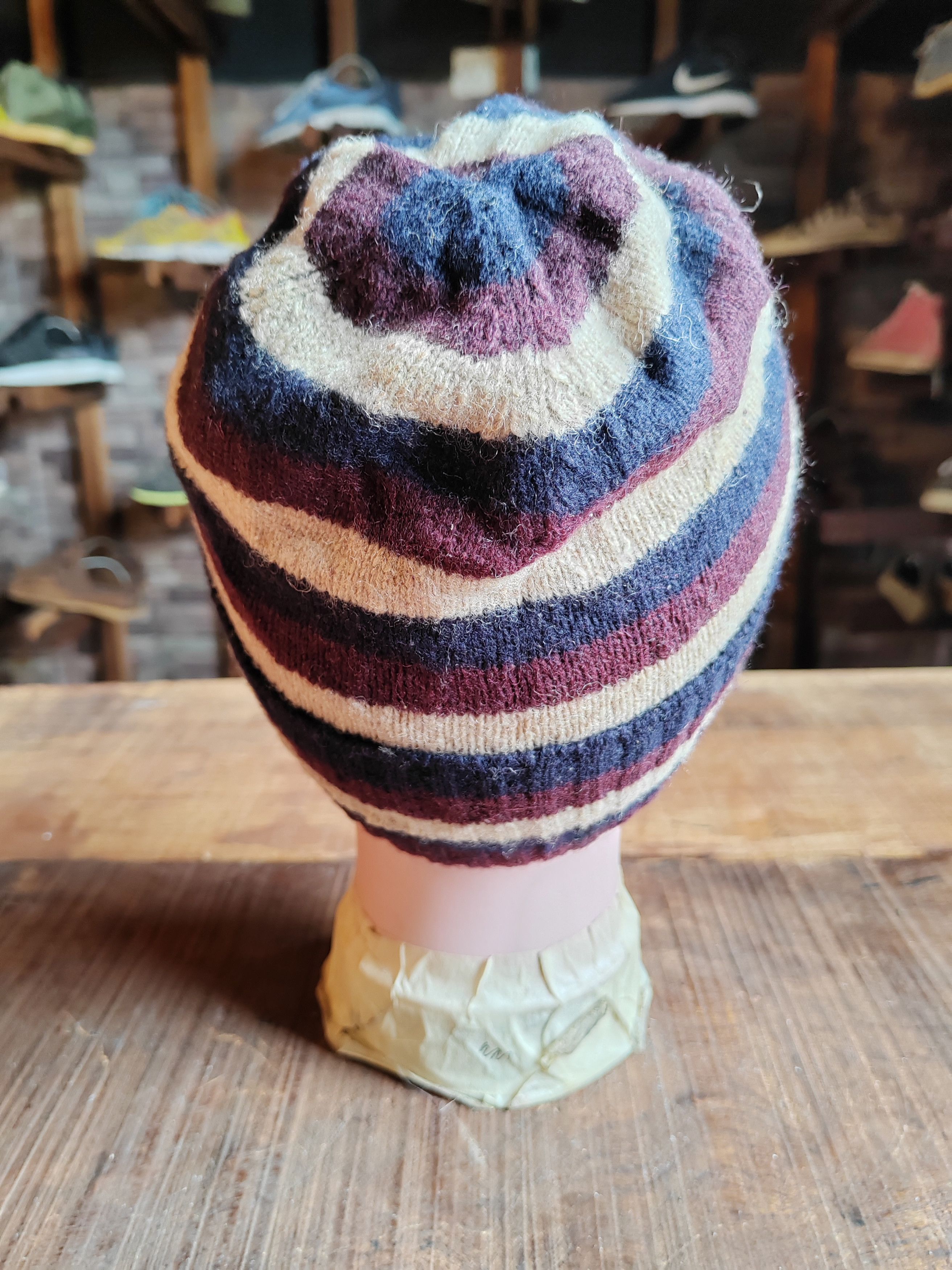 Japanese Brand Vintage Japanese Stripe Beanie Snowcap Size ONE SIZE - 4 Thumbnail