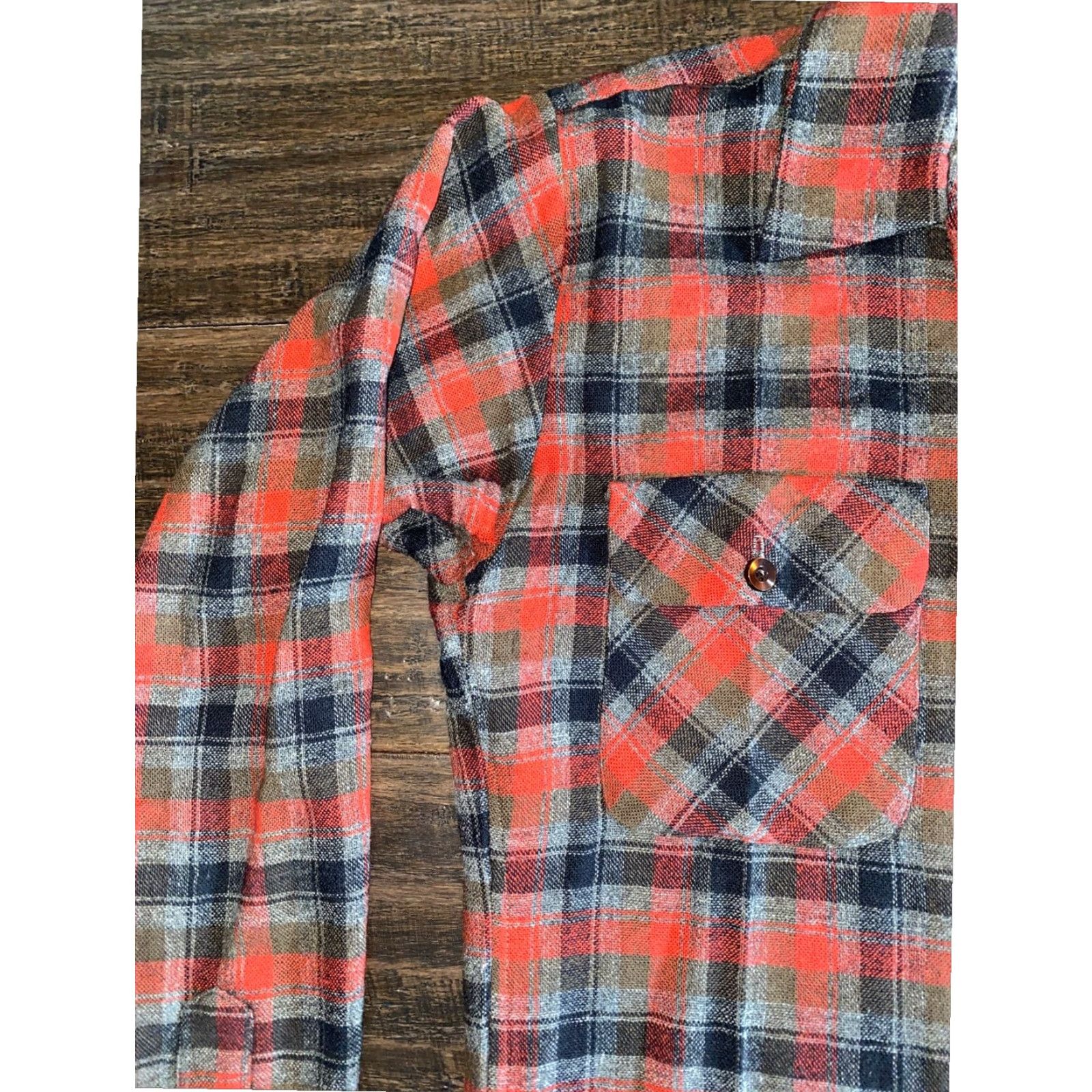 Levi's VINTAGE LEVIS Wool Plaid Button-Up Shirt Mens Medium Red Long Sleeve 50s 60s Size US M / EU 48-50 / 2 - 5 Thumbnail