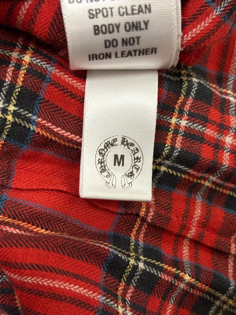 Chrome Hearts Chrome Hearts Flanel Red Checkered Cross Leather Patchs Shirt Size US S / EU 44-46 / 1 - 11 Thumbnail