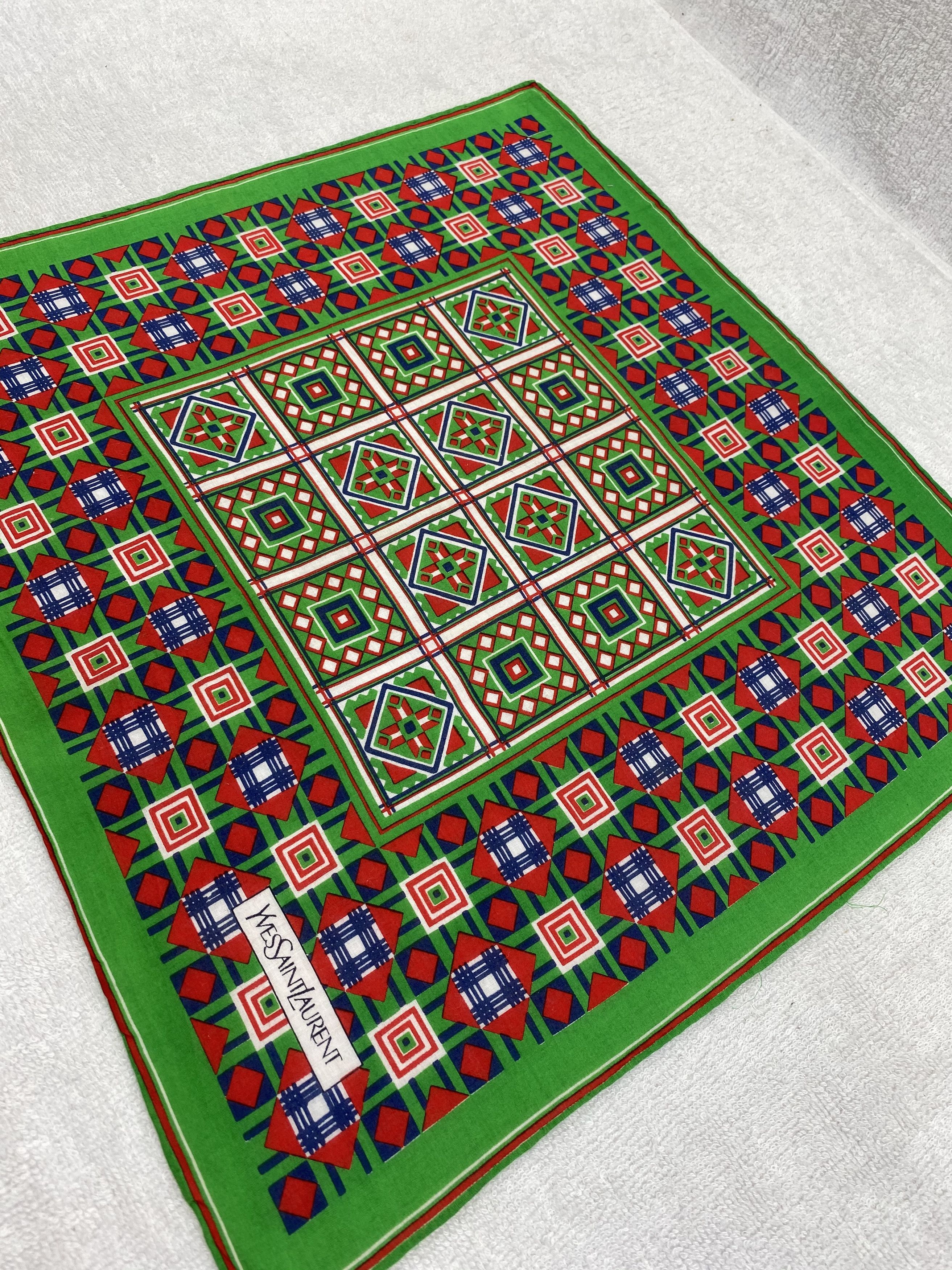 Yves Saint Laurent Yves Saint Laurent Handkerchief / Bandana / Neckerchief Size ONE SIZE - 4 Thumbnail