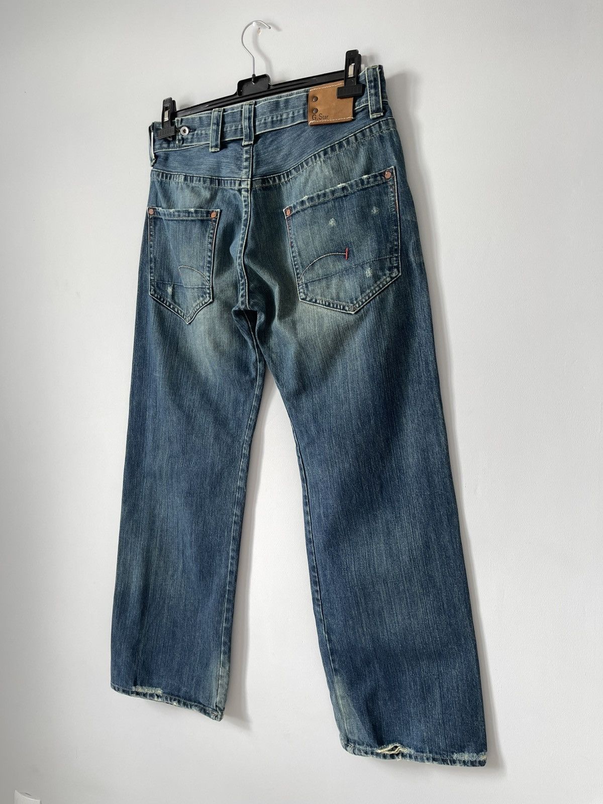 G-Star 90's Vintage G-Star Raw Buckle Back Dirty Wash Y2k Jeans Size US 32 / EU 48 - 12 Thumbnail