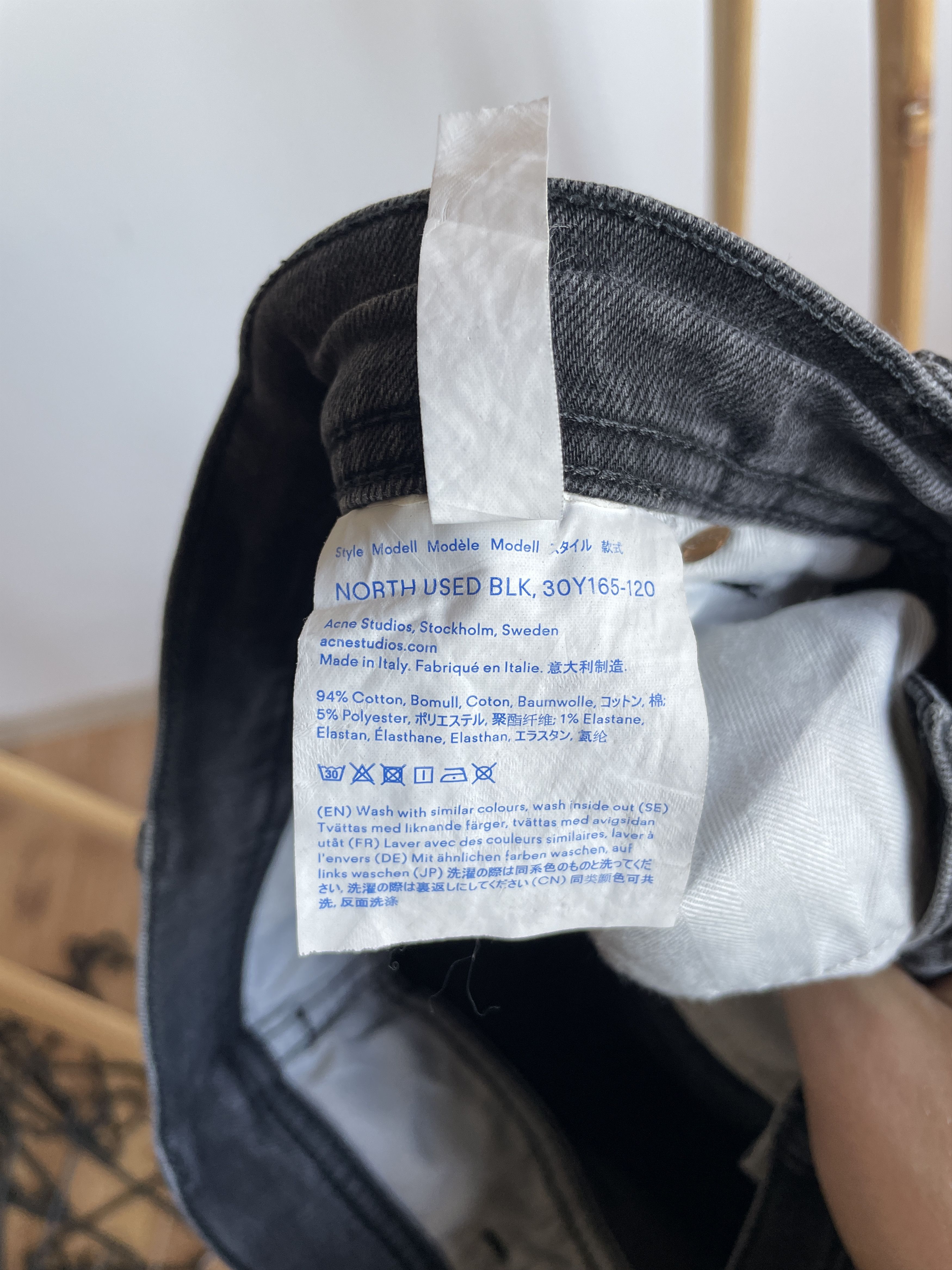 Acne Studios Acne Studios Bla Konst Womens North Used Black Skinny Denim Size 29" - 12 Thumbnail