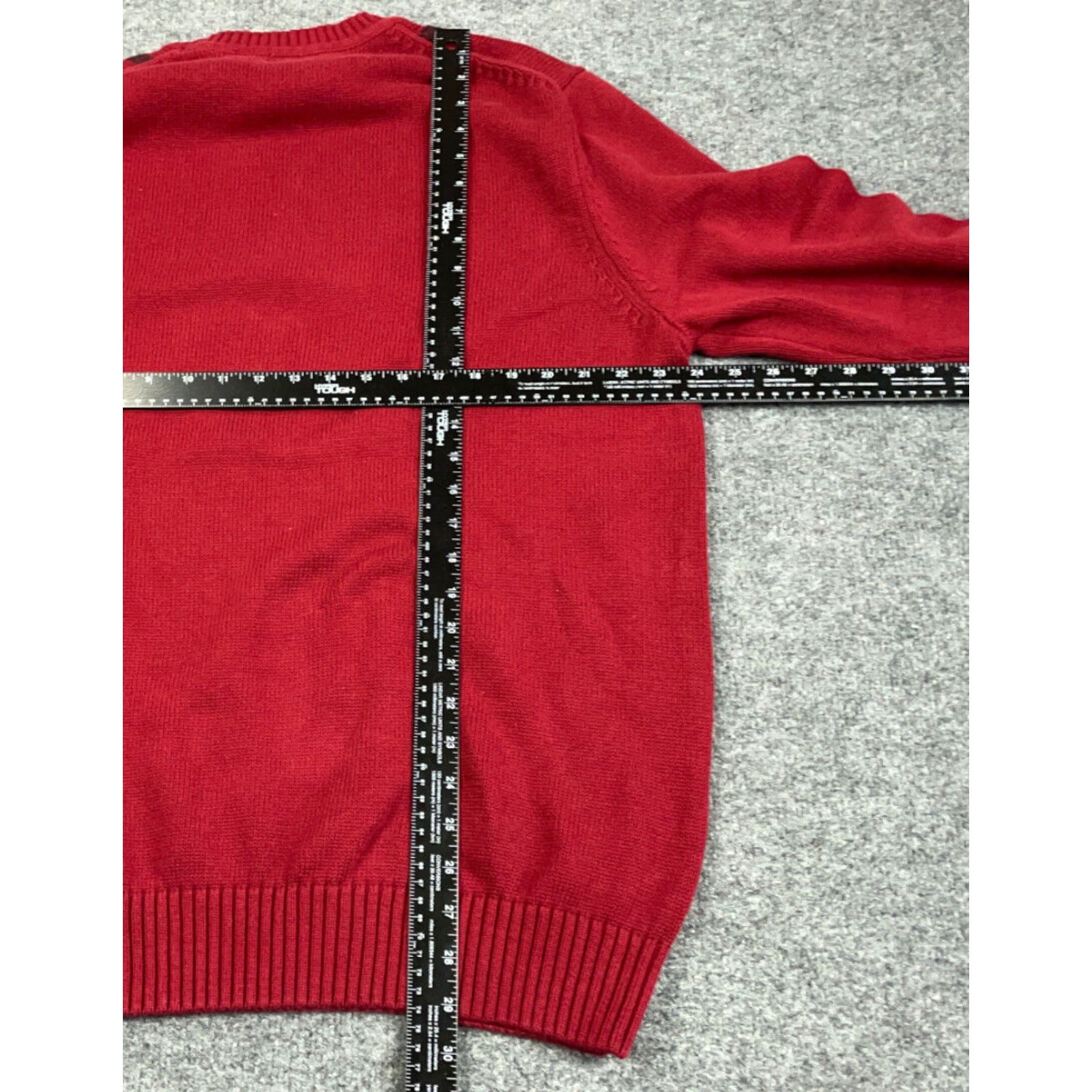 Alexander Julian VINTAGE Dad Style Red Grid Check Pullover Sweater Adult XL Tall Heavyweight Knit Crew Neck Mens Alexander Julian 90s Retro Classic Knitwear Size US XL / EU 56 / 4 - 3 Thumbnail