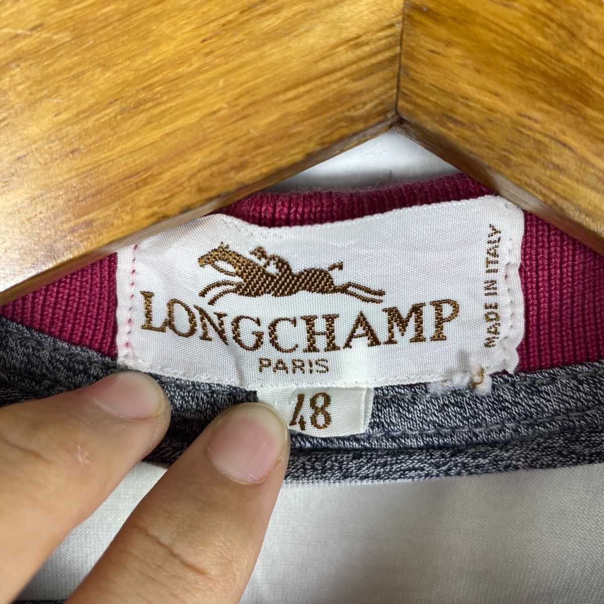 Longchamp Vintage 80's LONGCHAMP PARIS Striped Polo Shirt Size 48 Size US M / EU 48-50 / 2 - 5 Thumbnail