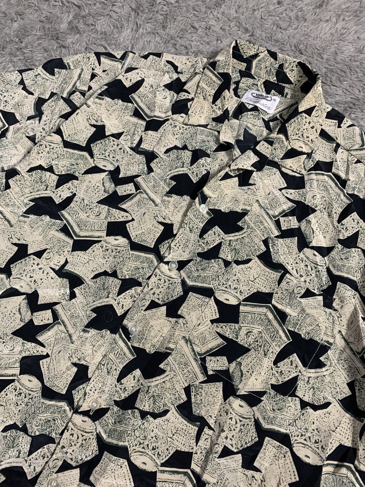 Japanese Brand Open Colar Shirt Vanson Touristm Japan Style Over Print Size US XL / EU 56 / 4 - 2 Thumbnail