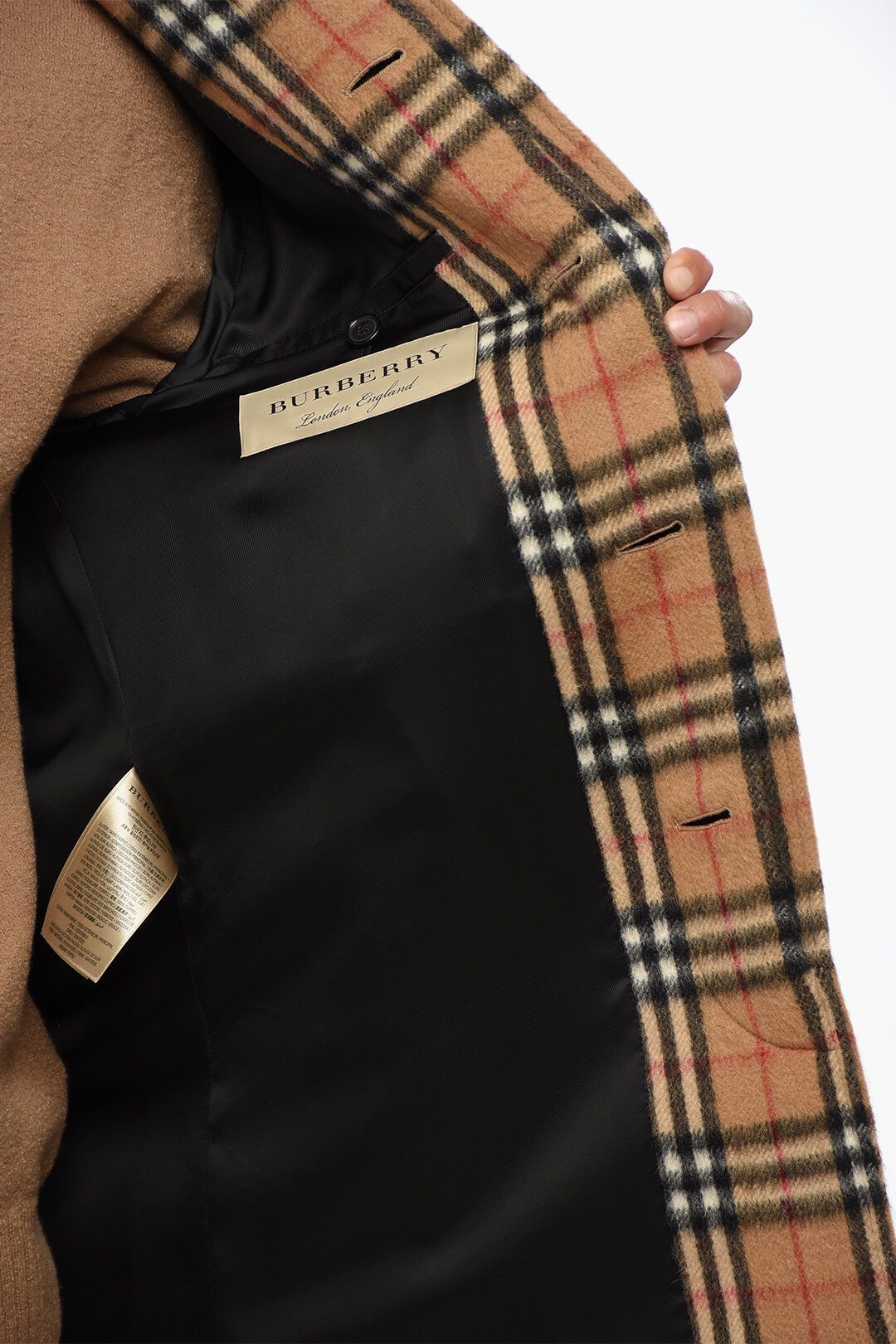 Burberry og1mm1125 Checked Wool Blend Coat in Multicolor Size US M / EU 48-50 / 2 - 5 Thumbnail
