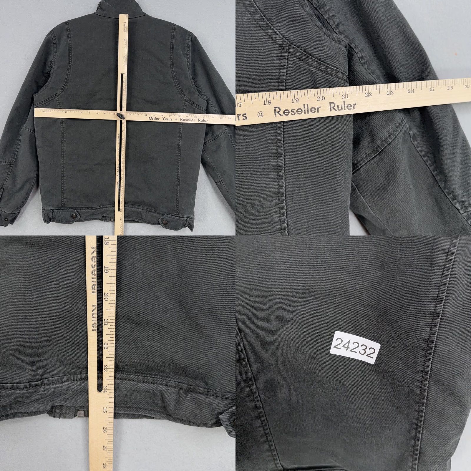 Levi's VINTAGE Levi's Jacket Mens Small Gray Sherpa Lined Zip Military Field Barn Chore Coat Size US S / EU 44-46 / 1 - 9 Thumbnail