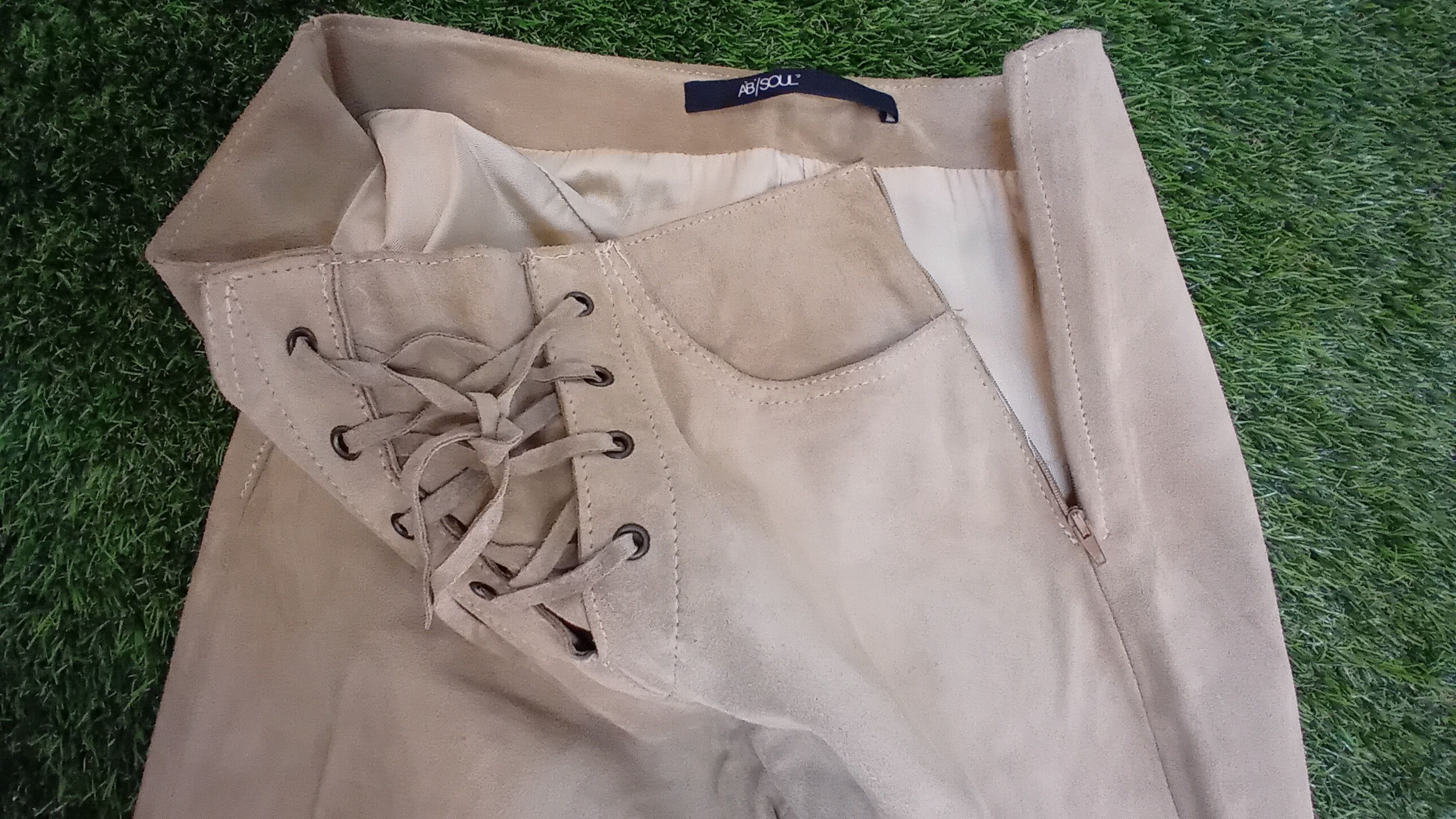 Other A°B°/SOUL° Archive Nude Suede Leather Suit (Blazer+Pants) Size S / US 4 / IT 40 - 11 Thumbnail