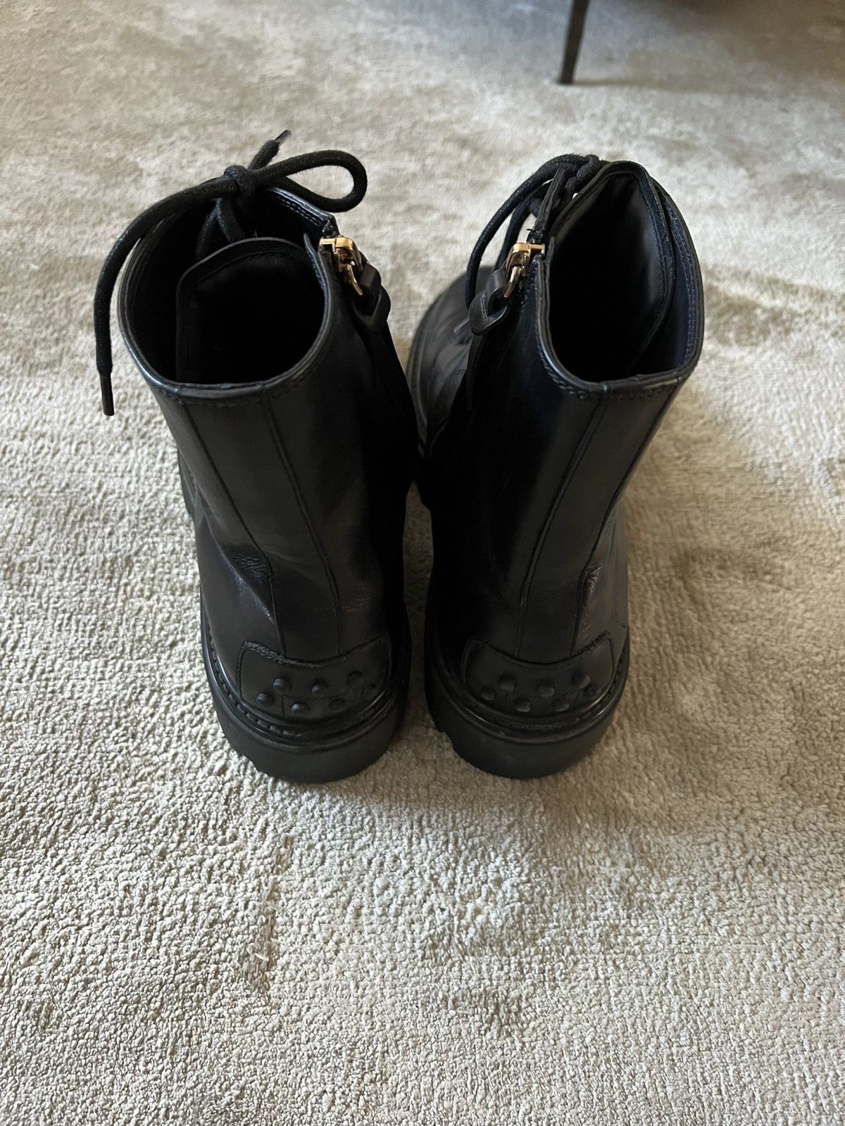 Balenciaga Todd Calf Leather Combat Boots Size US 12 / EU 45 - 4 Thumbnail