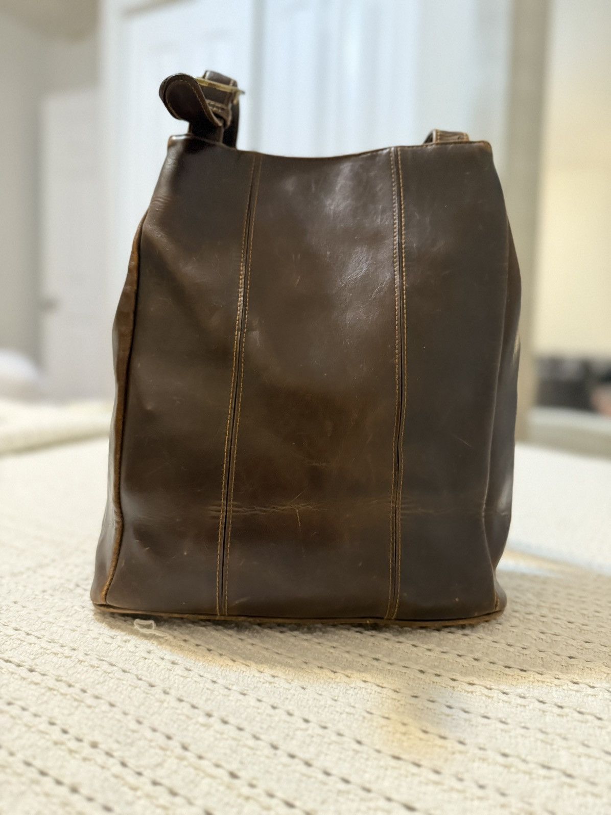 Vintage Liz Claiborne Brown Leather Purse Size ONE SIZE - 4 Thumbnail