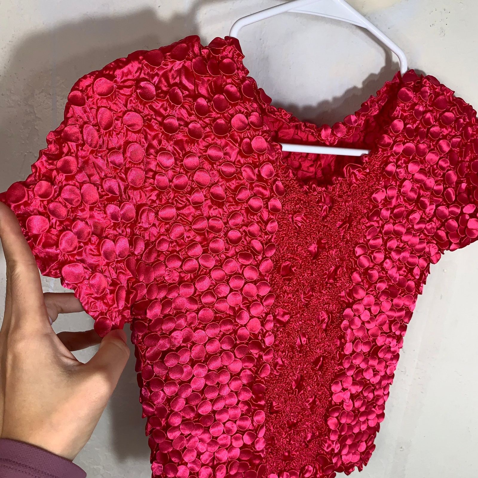 Other Pink Strechable Popcorn Textured Tank Top Size XS Size XS / US 0-2 / IT 36-38 - 7 Thumbnail