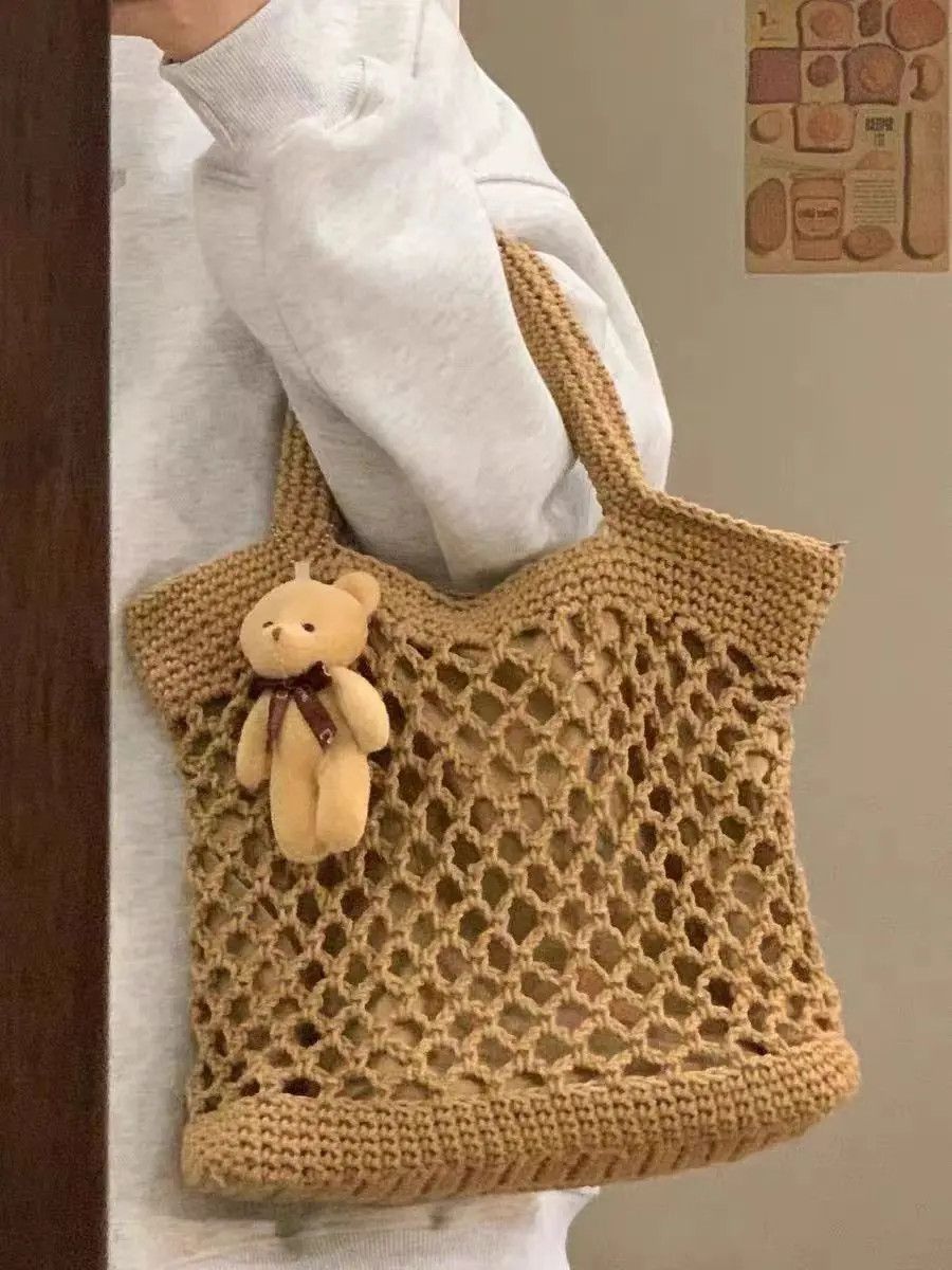 Japanese Brand × Vintage Cutout Fishing Net Woven Tote Bag Size ONE SIZE - 1 Thumbnail