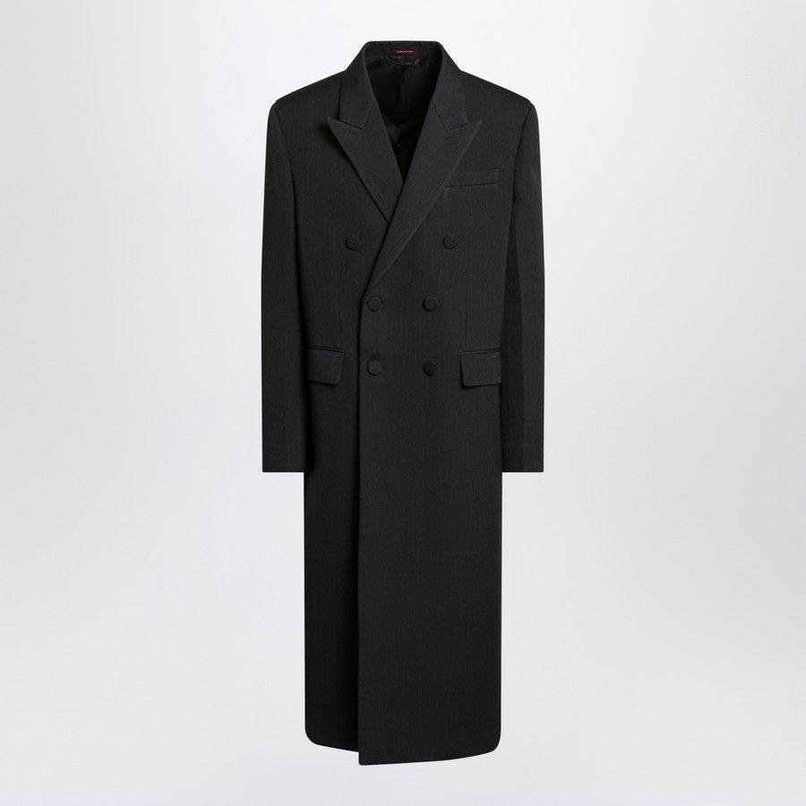 Gucci o1d2blof0325 Long Double-breasted Coat in Dark Grey Size US M / EU 48-50 / 2 - 1 Thumbnail