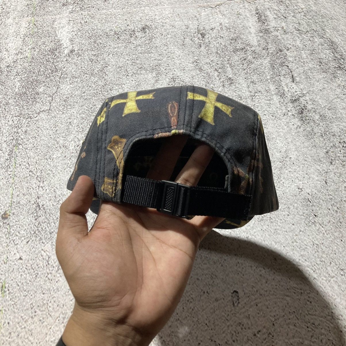 Supreme RARE🔥SS 13 Supreme Crosses Camp Cap Black Washed Size ONE SIZE - 6 Thumbnail