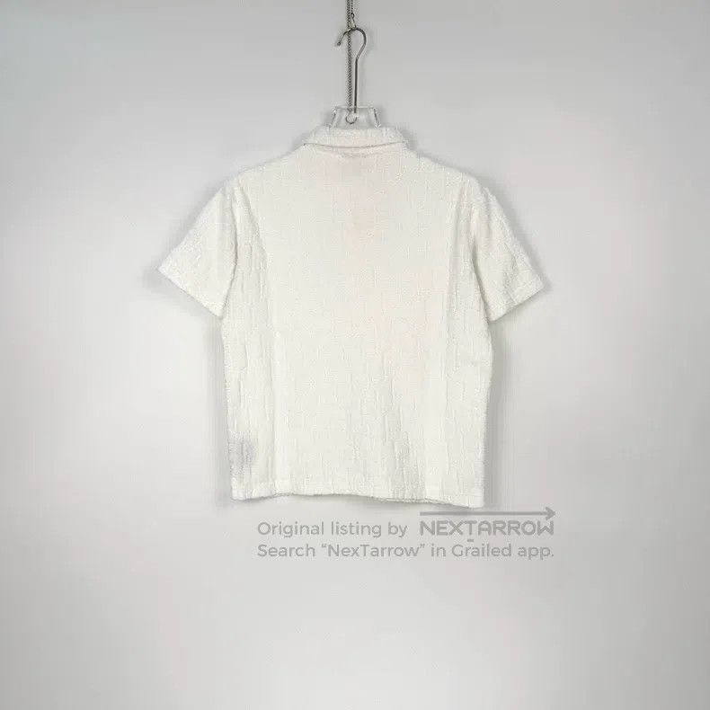 Dior Dior White towel full-printed letter short-sleeved polo Size US XXS / EU 40 - 4 Thumbnail