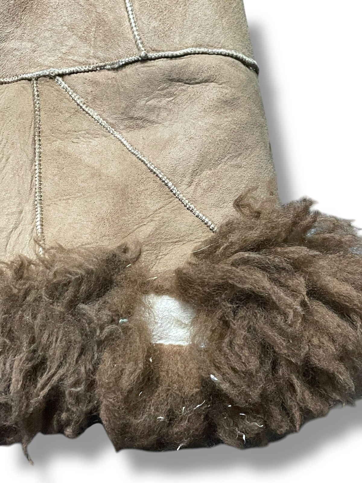 The Unbranded Brand × Vintage Vintage Leather Suede Fur Coat (46) Size S / US 4 / IT 40 - 8 Thumbnail