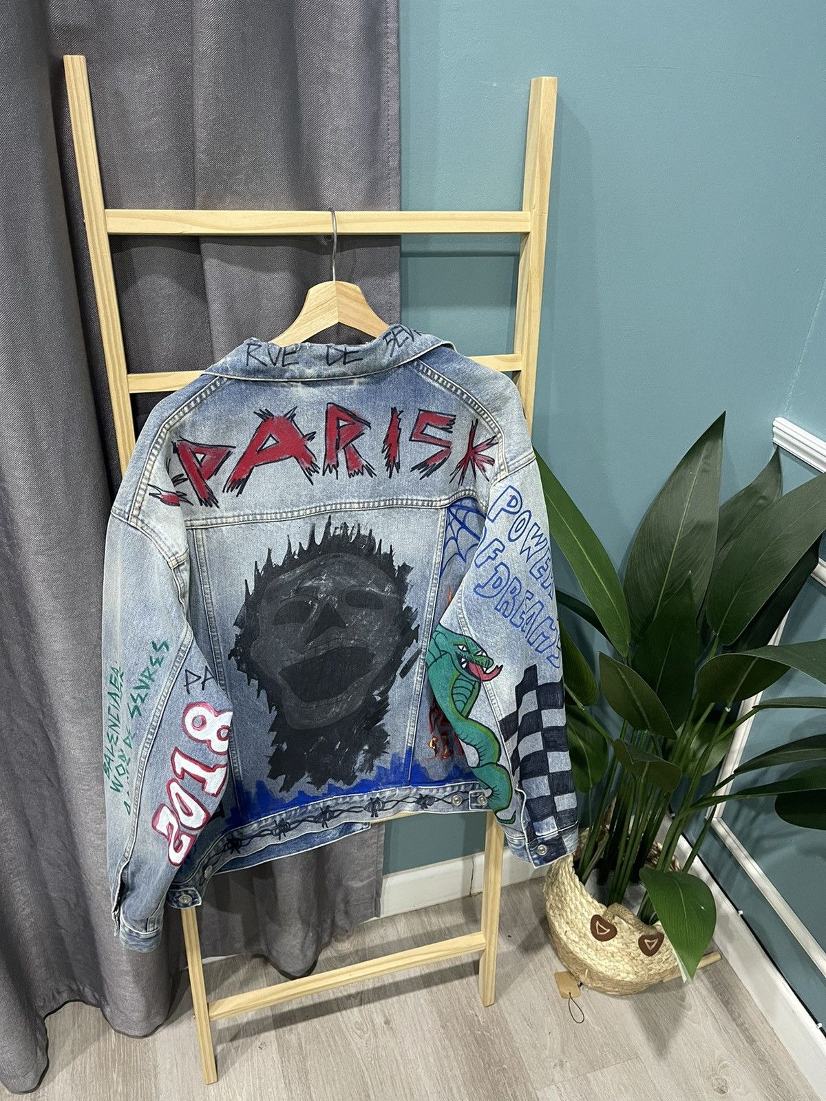 Balenciaga 2018 Balenciaga Over Hand drawn Graffiti Denim Jacket Grailed