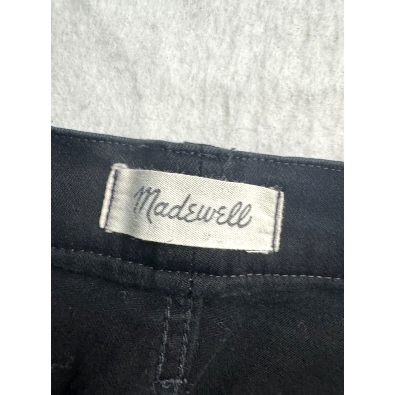 Madewell Madewell Jeans Skinny 8" 30x30 Tall Black Denim Button Zip High Rise Womens 90s City Preppy Vintage Jeans Size 24" / US 00 / IT 34 - 3 Thumbnail