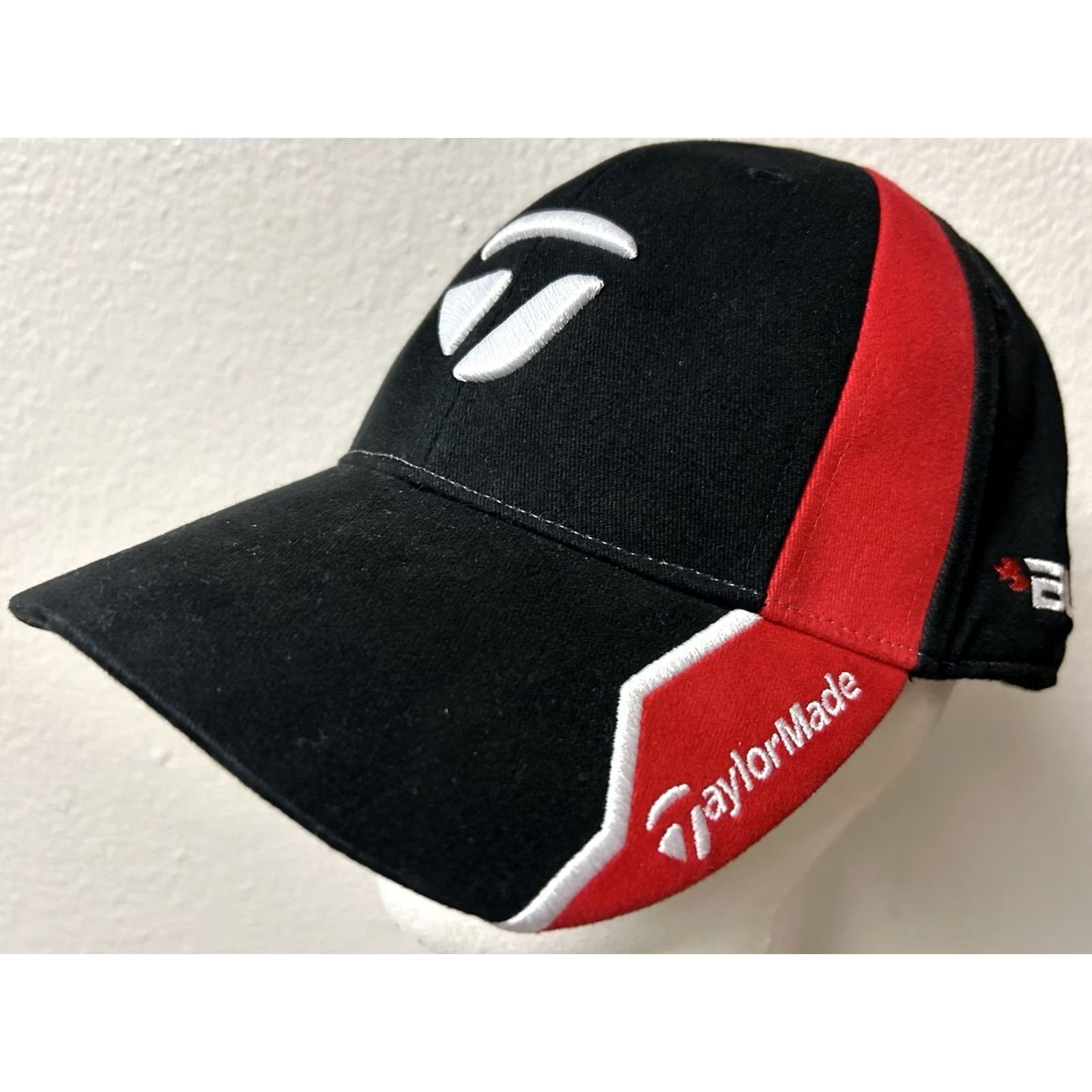 TaylorMade VINTAGE TaylorMade Burner Adjustable Hat Cap Black/Red Embroidered Mens One Size Baseball Cap Adjustable Hat Size ONE SIZE - 2 Thumbnail