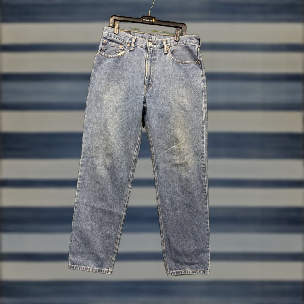 Levi's Levi's 550 Jeans Mens Relaxed Fit Casual Dark Wash Distressed 90s 34x34 Blue Size US 34 / EU 50 - 1 Thumbnail