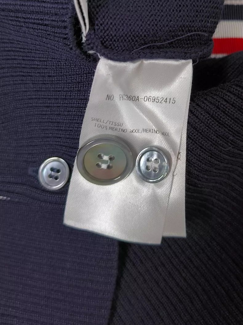 Thom Browne Thom Browne size1 Dot people four stripe wool knit open shi Size US S / EU 44-46 / 1 - 6 Thumbnail