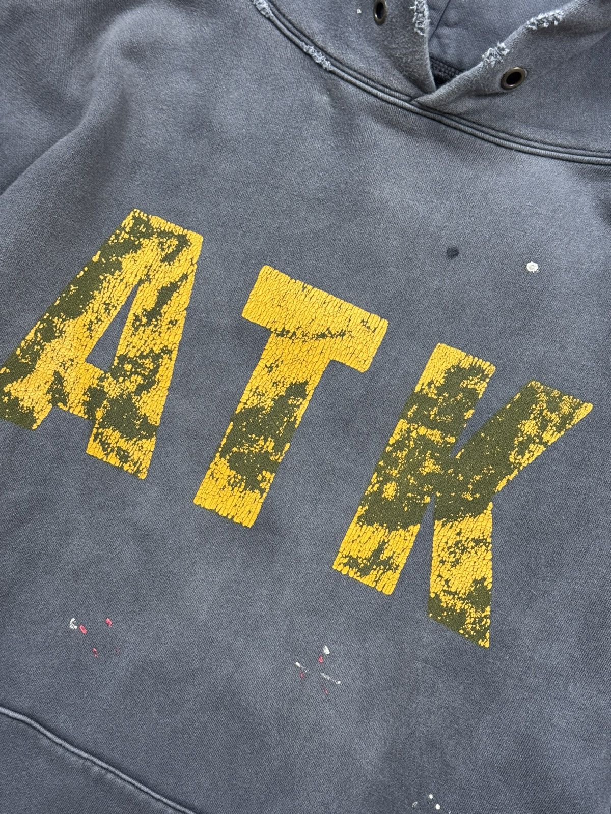 Gallery Dept. Gallery Dept ATK Logo Distressed Hoodie(Grey/L) Size US L / EU 52-54 / 3 - 7 Thumbnail