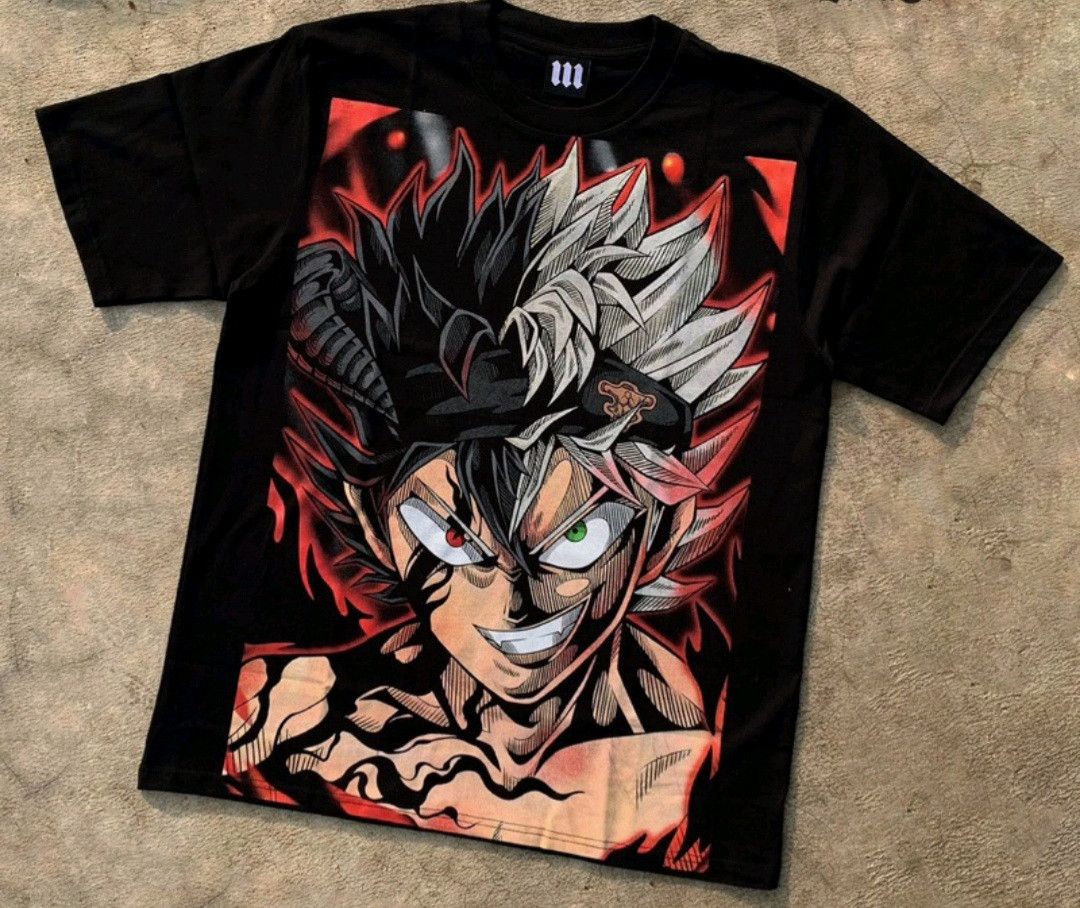 image of Rare Anime Black Clover Black Bull All Member Asta Size L, Men's