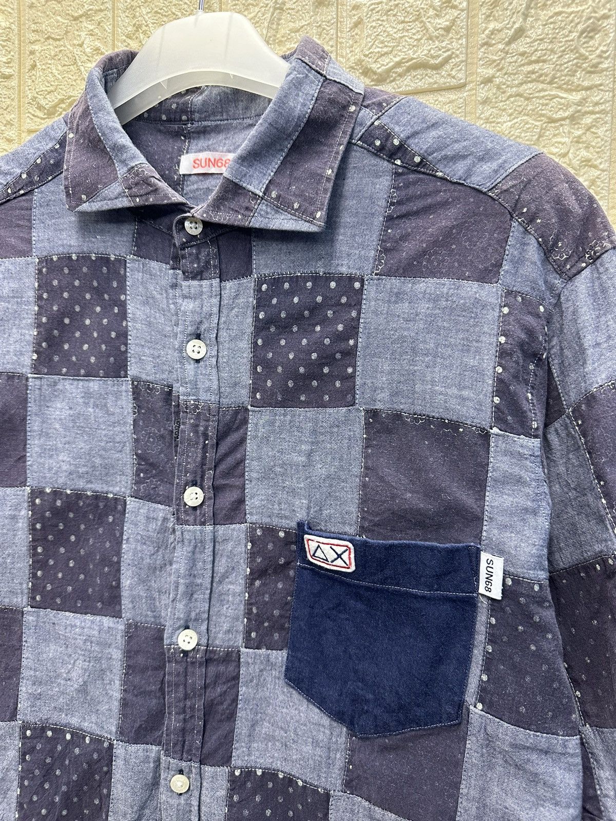 Japanese Brand × Sun Surf × Vintage Vintage Sun 68 Patchwork Shirt A228 Size US M / EU 48-50 / 2 - 7 Thumbnail