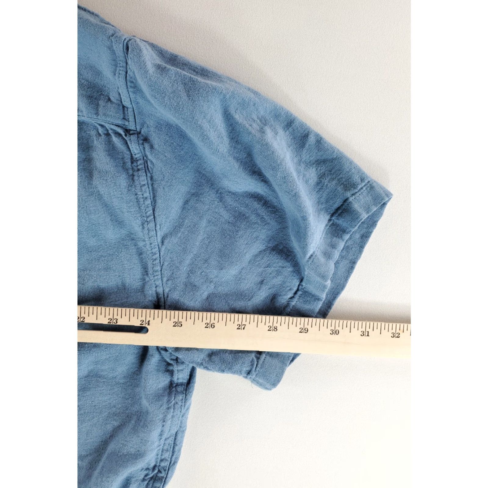 Abercrombie & Fitch VINTAGE Abercrombie & Fitch Summer Linen Blend Button Up Shirt Short Sleeve Blue Mens XL Size US XL / EU 56 / 4 - 4 Thumbnail