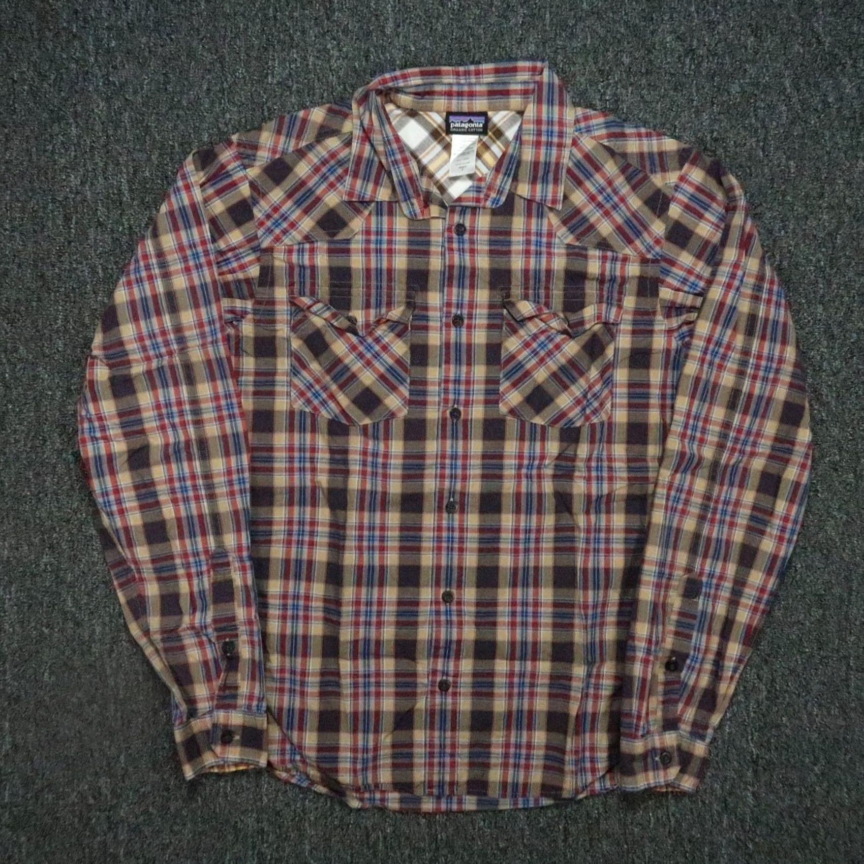 Patagonia Patagonia Shirt Mens Small Brown Blue Plaid Organic Cotton Long Sleeved Size US S / EU 44-46 / 1 - 2 Thumbnail