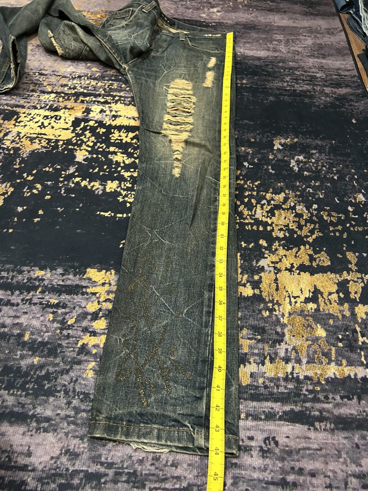 Tornado Mart Kui Mudwash Clawmark Distressed Jeans Size US 36 / EU 52 - 21 Thumbnail