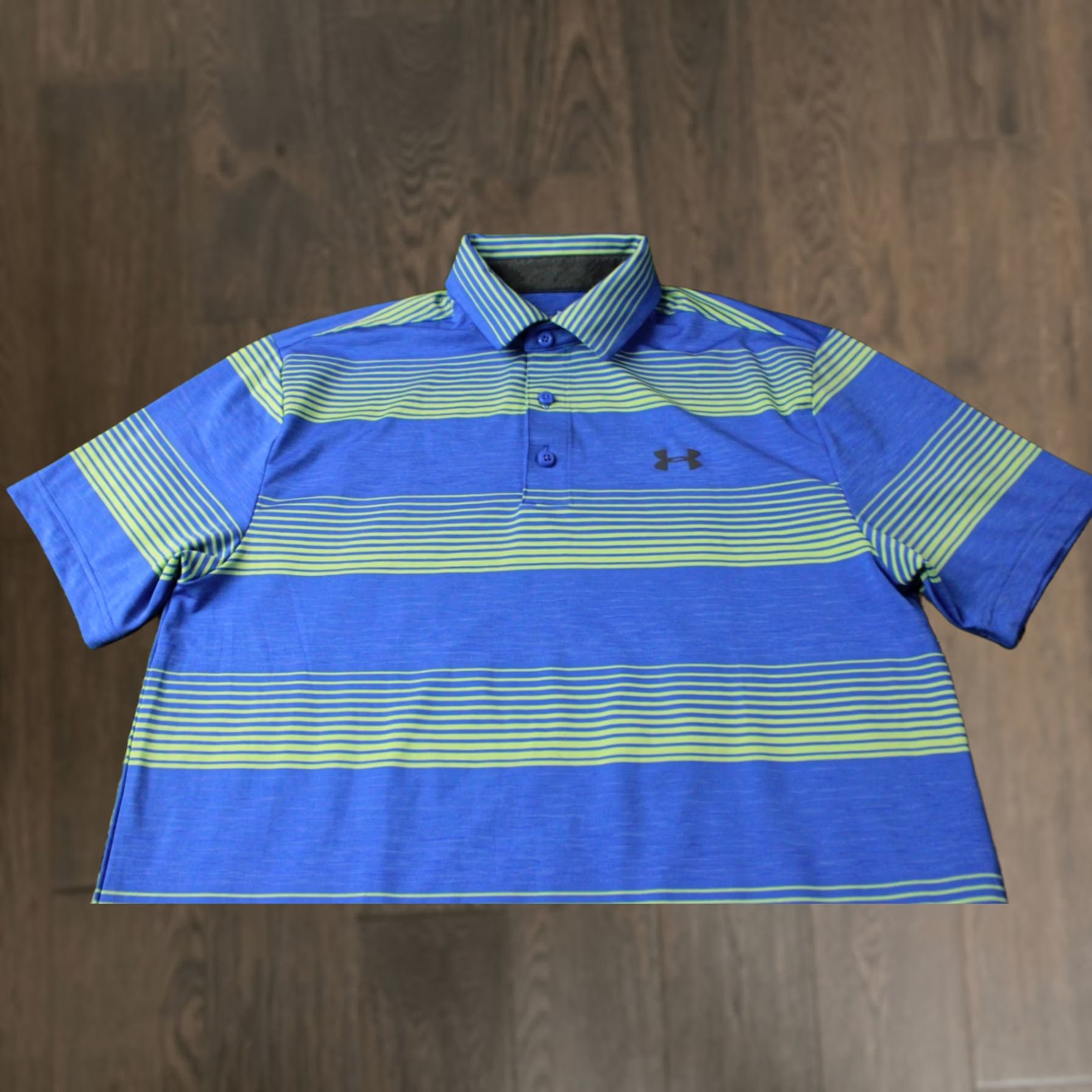 Under Armour Under Armour HeatGear Polo Shirt Men Medium 2018 Solid Short Sleeve Blue and Green Shirt Polo - XS? Size US M / EU 48-50 / 2 - 1 Thumbnail