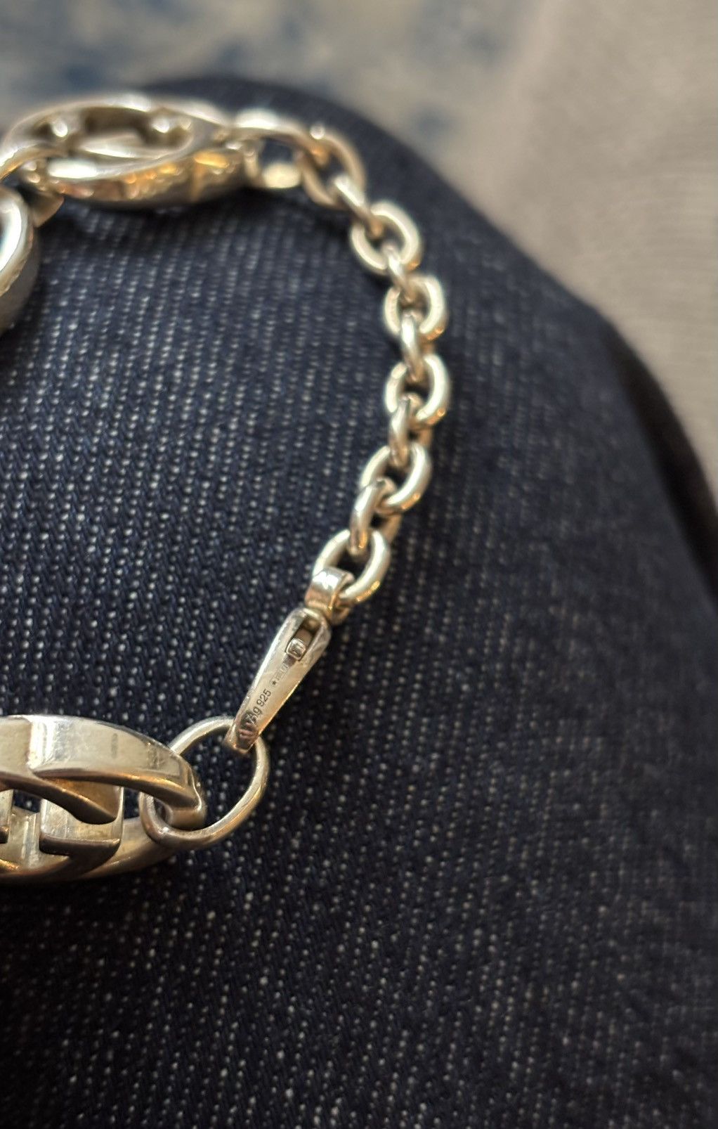 Gucci Gucci Interlocking GG 925 Sterling Silver Bracelet Size ONE SIZE - 5 Thumbnail
