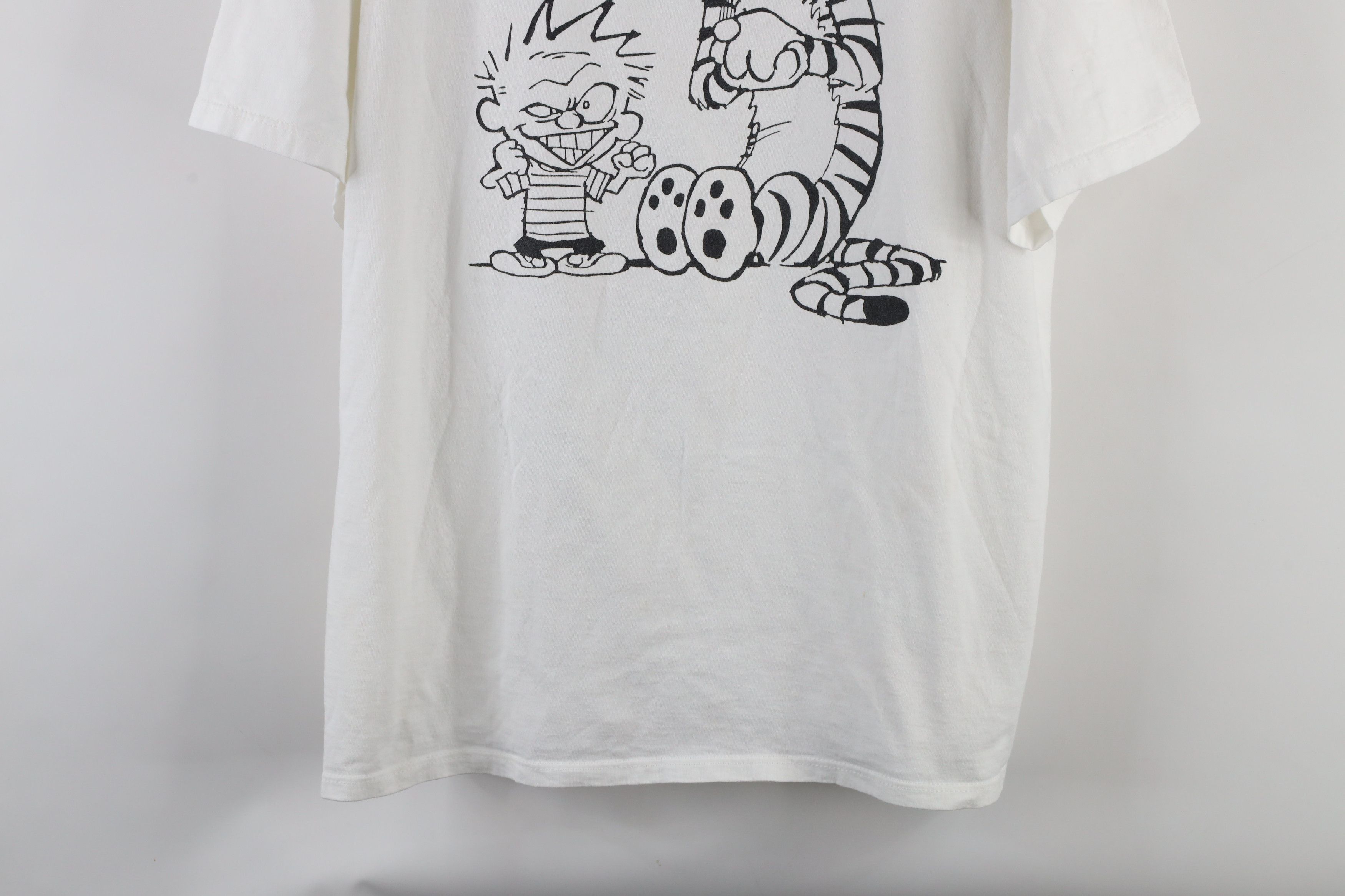 Vintage Vintage 90s Calvin & Hobbes Comic Strip T-Shirt White USA Size US XL / EU 56 / 4 - 3 Thumbnail