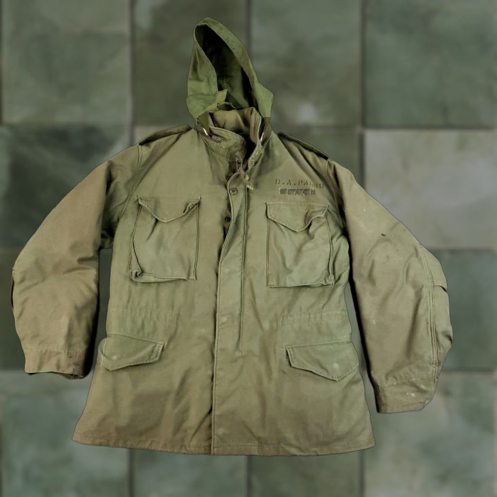 Vintage VINTAGE US Army Coat Mens M Green Military Jacket Long Zip Hooded Lined Pockets Full Zip OG-107 Seasonal Fall Winter Spring 90s? Size US M / EU 48-50 / 2 - 1 Thumbnail