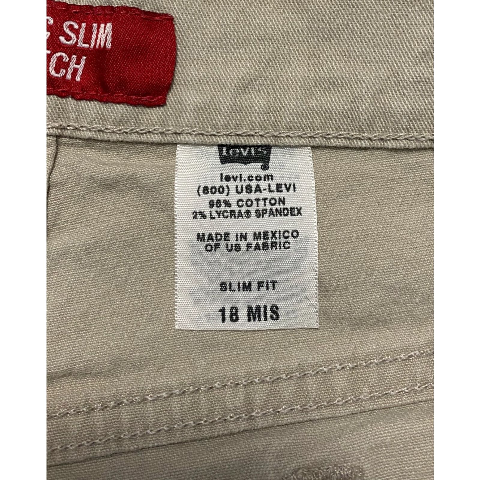 Levi's VINTAGE Levi's Capris Women 18 Beige Denim Stretch Slim 5-Pocket Design Levi's Jeans Womens Size ONE SIZE - 5 Thumbnail